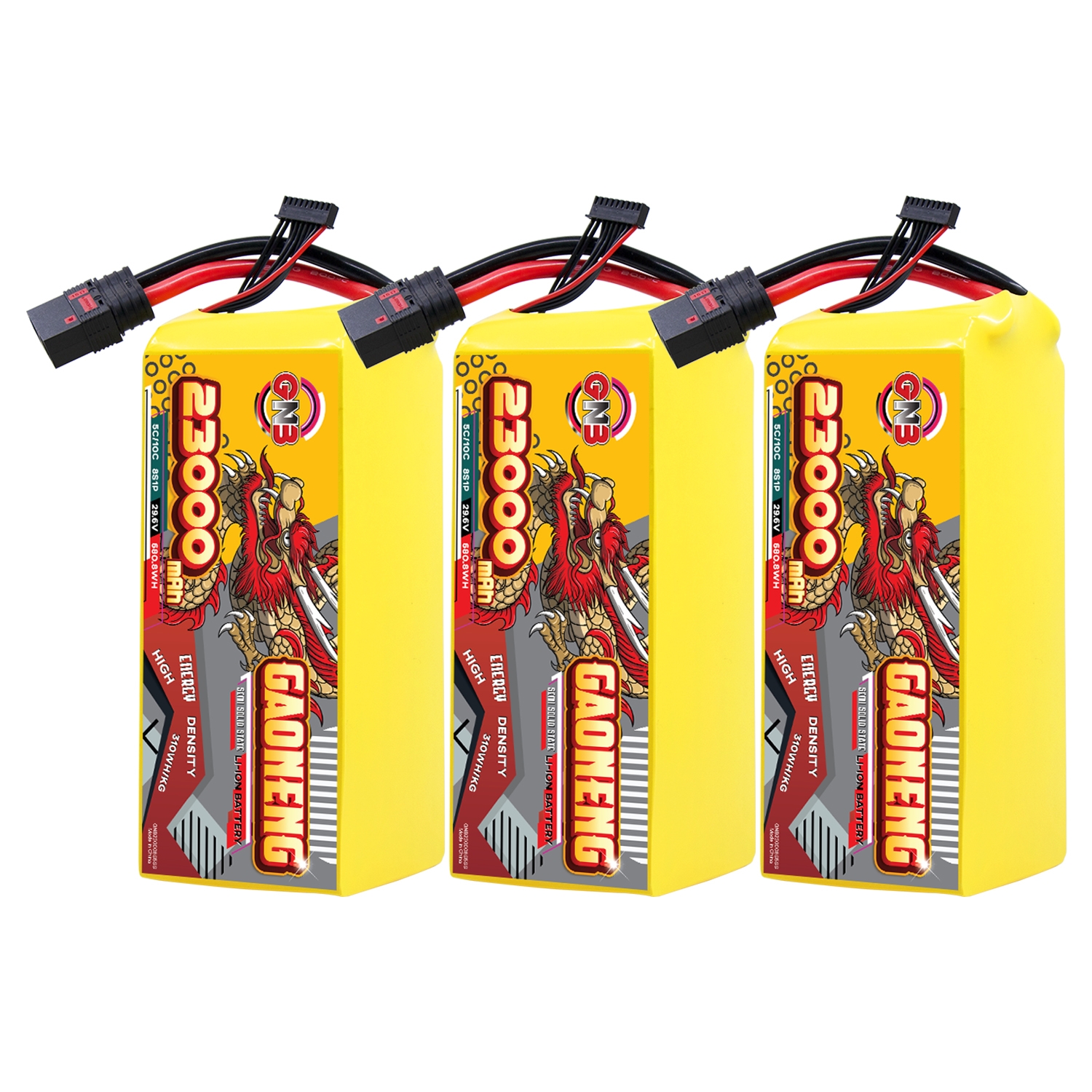 GAONENG GNB 23000mah 8S 29.6V 5C QS8 Semi Solid State Li-ion Battery 310WH/kg
