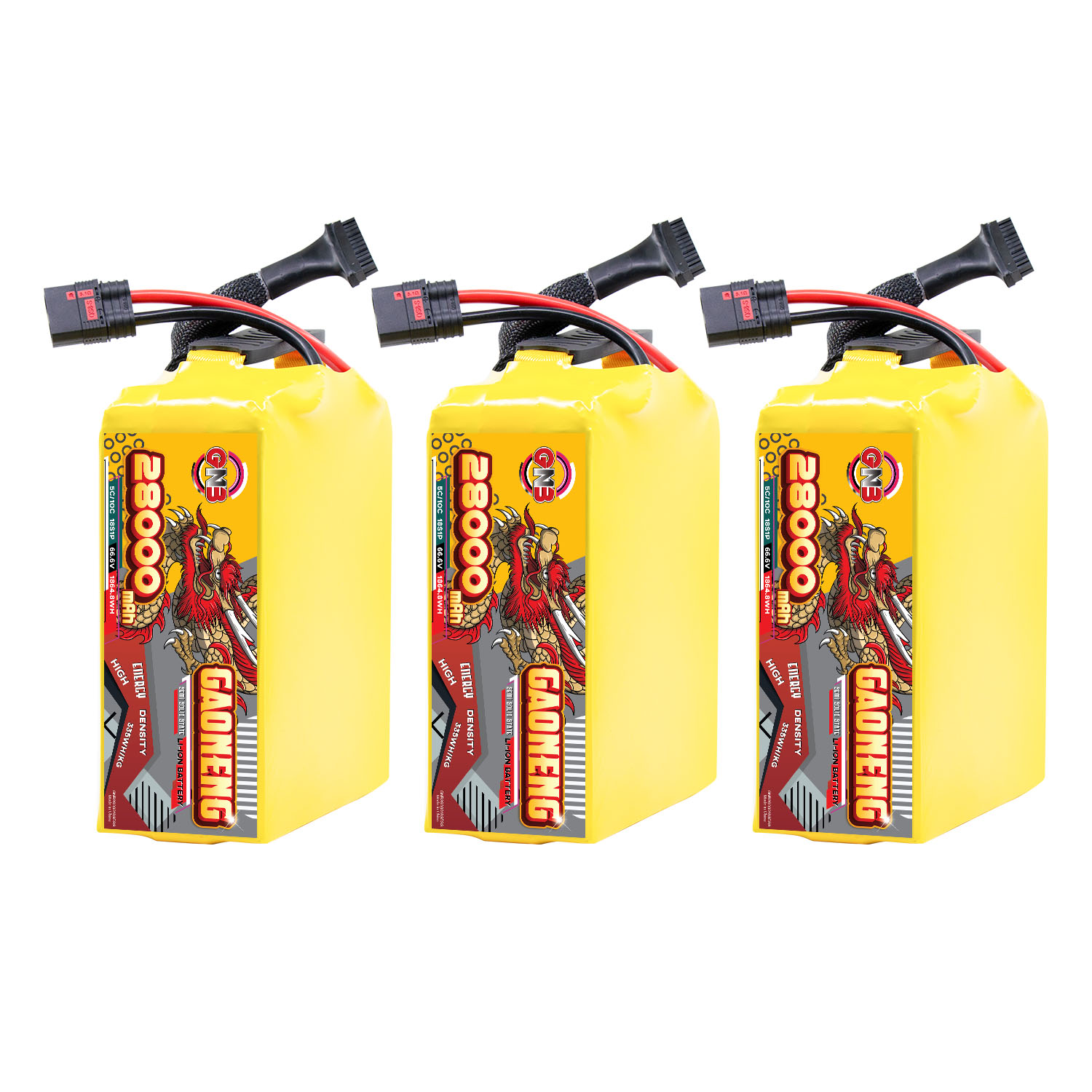 GAONENG GNB 28000mah 18S 66.6V 5C QS8 Semi Solid State Li-ion Battery 335WH/kg 