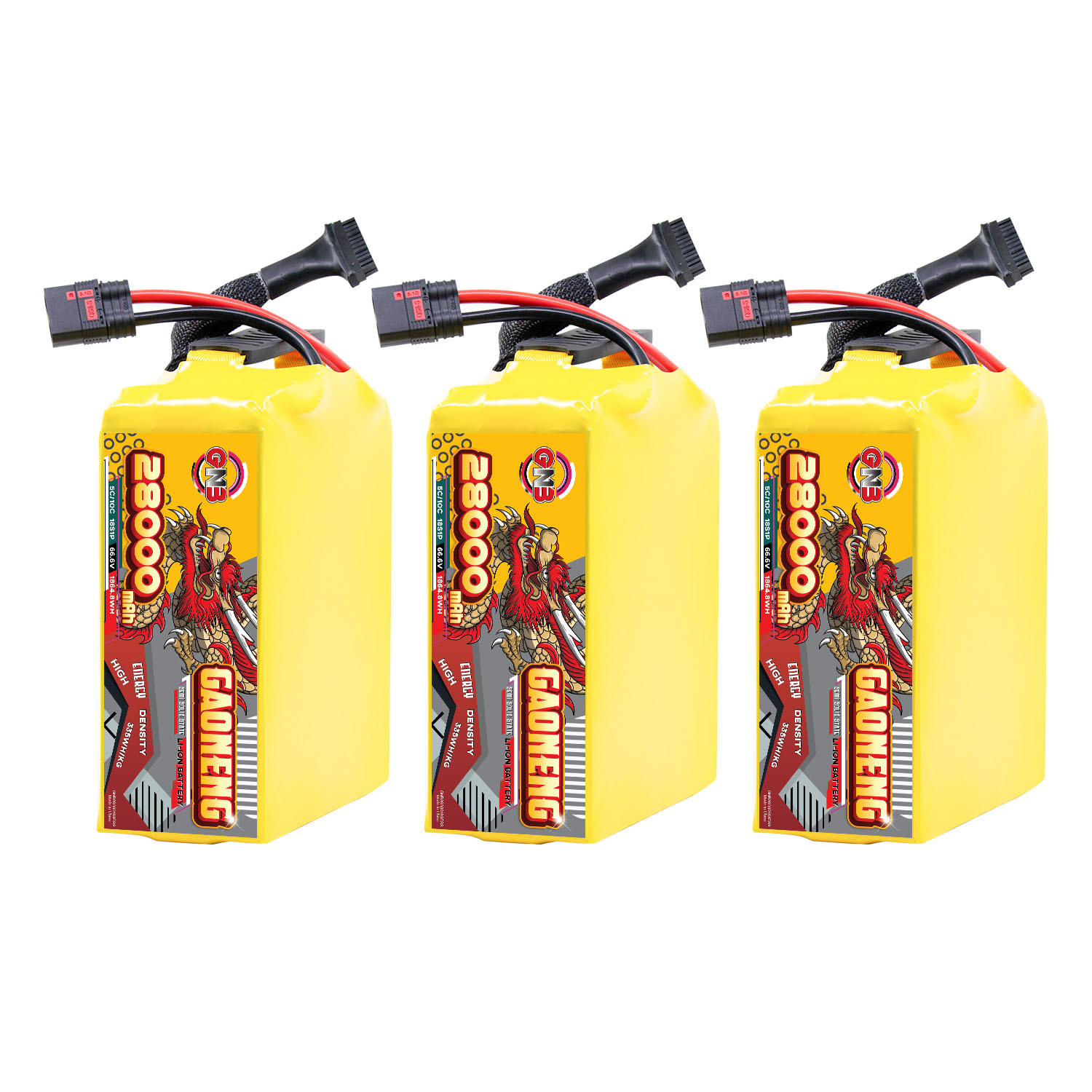GAONENG GNB 28000mah 18S 66.6V 5C QS8 Semi Solid State Li-ion Battery 335WH/kg 
