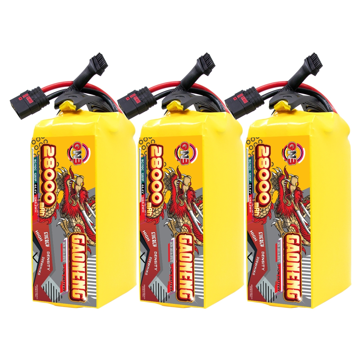 GAONENG GNB 28000mah 12S 44.4V 5C QS8 Semi Solid State Li-ion Battery 335WH/kg