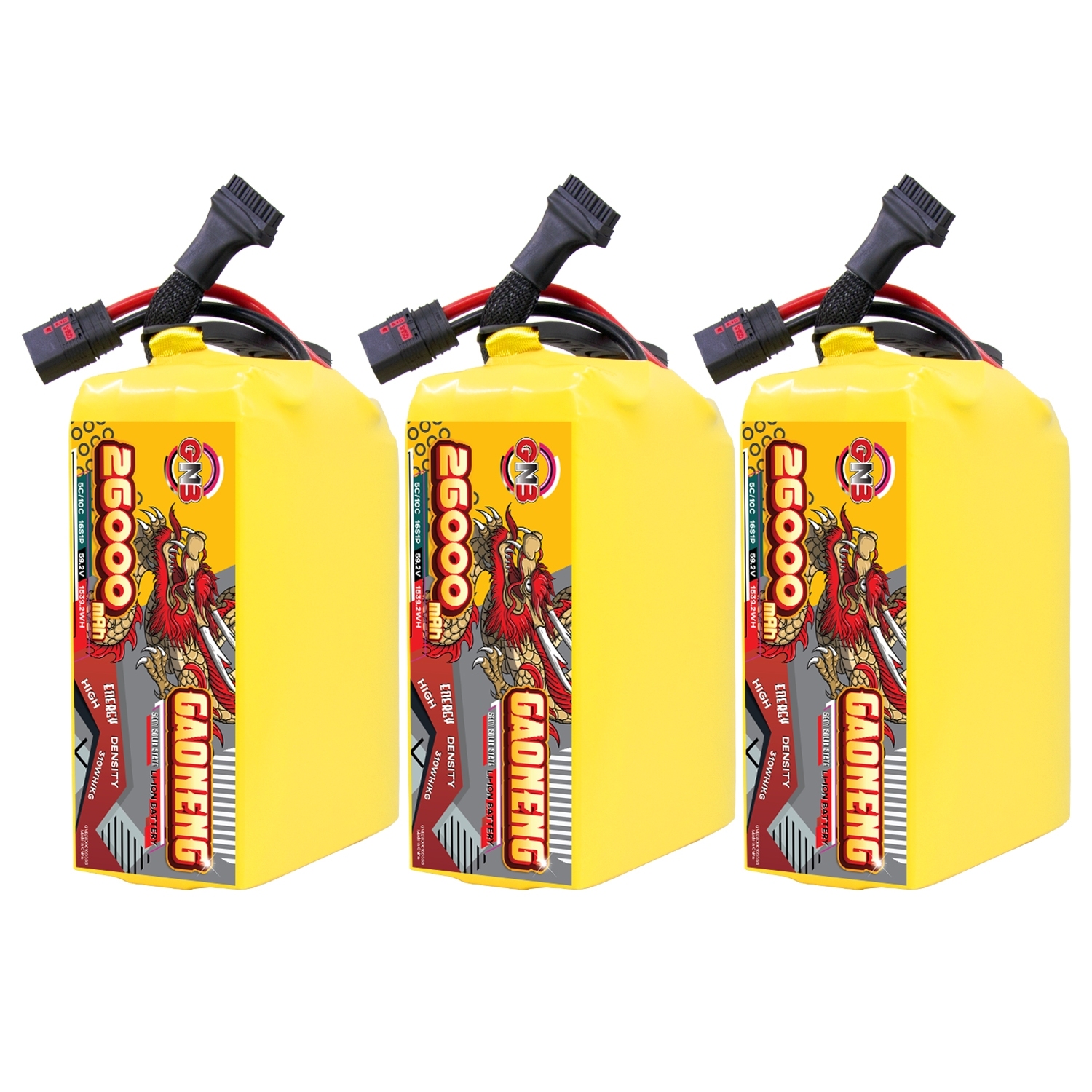 GAONENG GNB 26000mah 16S 59.2V 5C QS8 Semi Solid State Li-ion Battery 310WH/kg