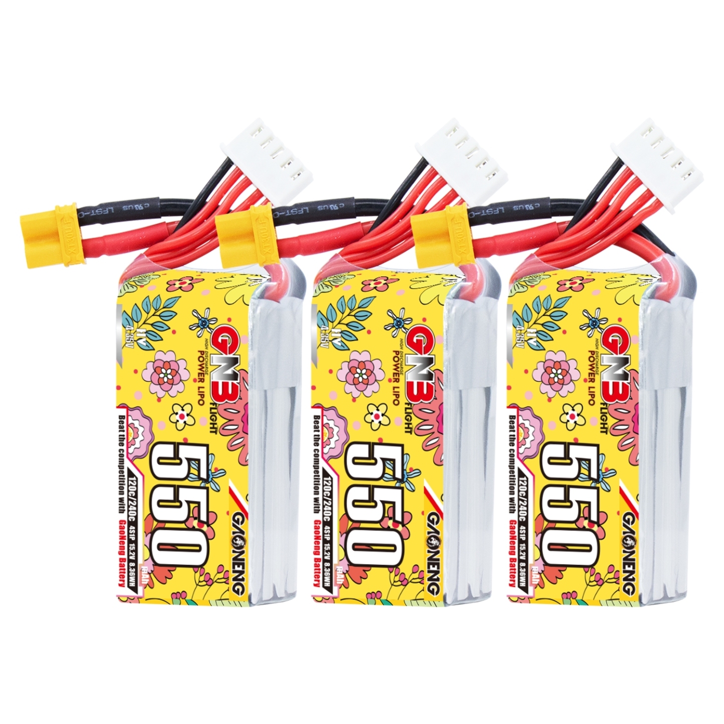 GAONENG GNB LiHV 4S 15.2V 550mAh 120C XT30 HV LiPo Battery