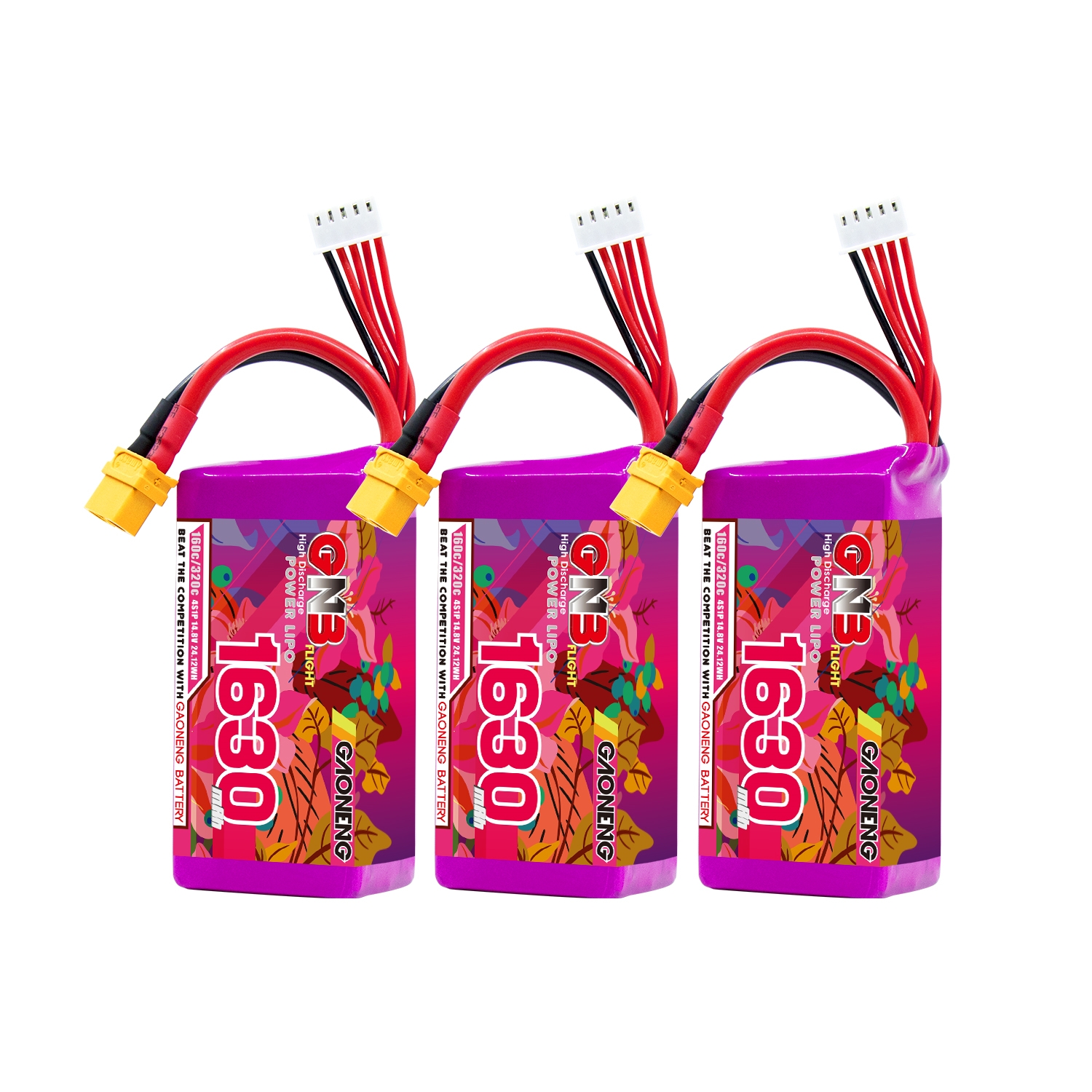 GAONENG GNB 4S 14.8V 1630mAh 160C XT60 LiPo Battery