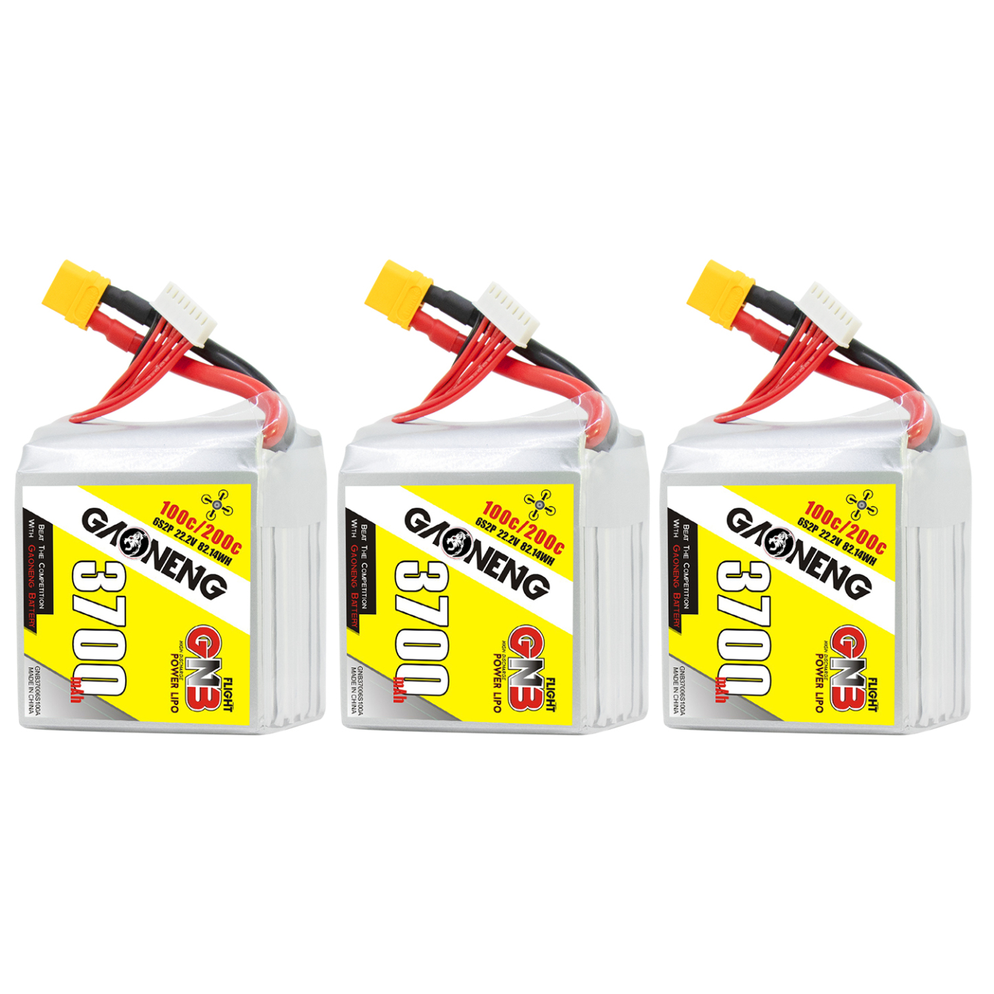 GAONENG GNB 6S2P 22.2V 3700mAh 100C LiPo Battery XT60