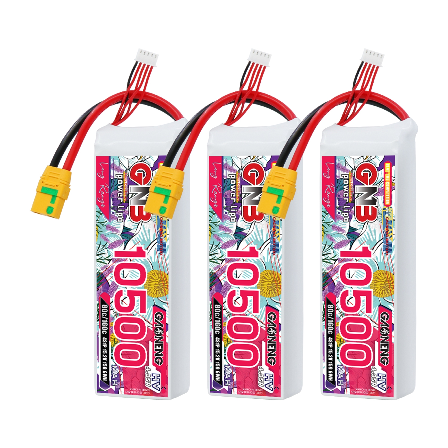 GAONENG GNB 4S 15.2V HV 10500mAh 80C RC LiPo Battery XT90S