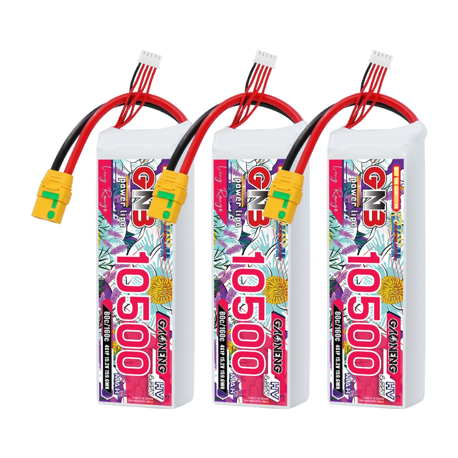 GAONENG GNB 4S 15.2V HV 10500mAh 80C RC LiPo Battery XT90S