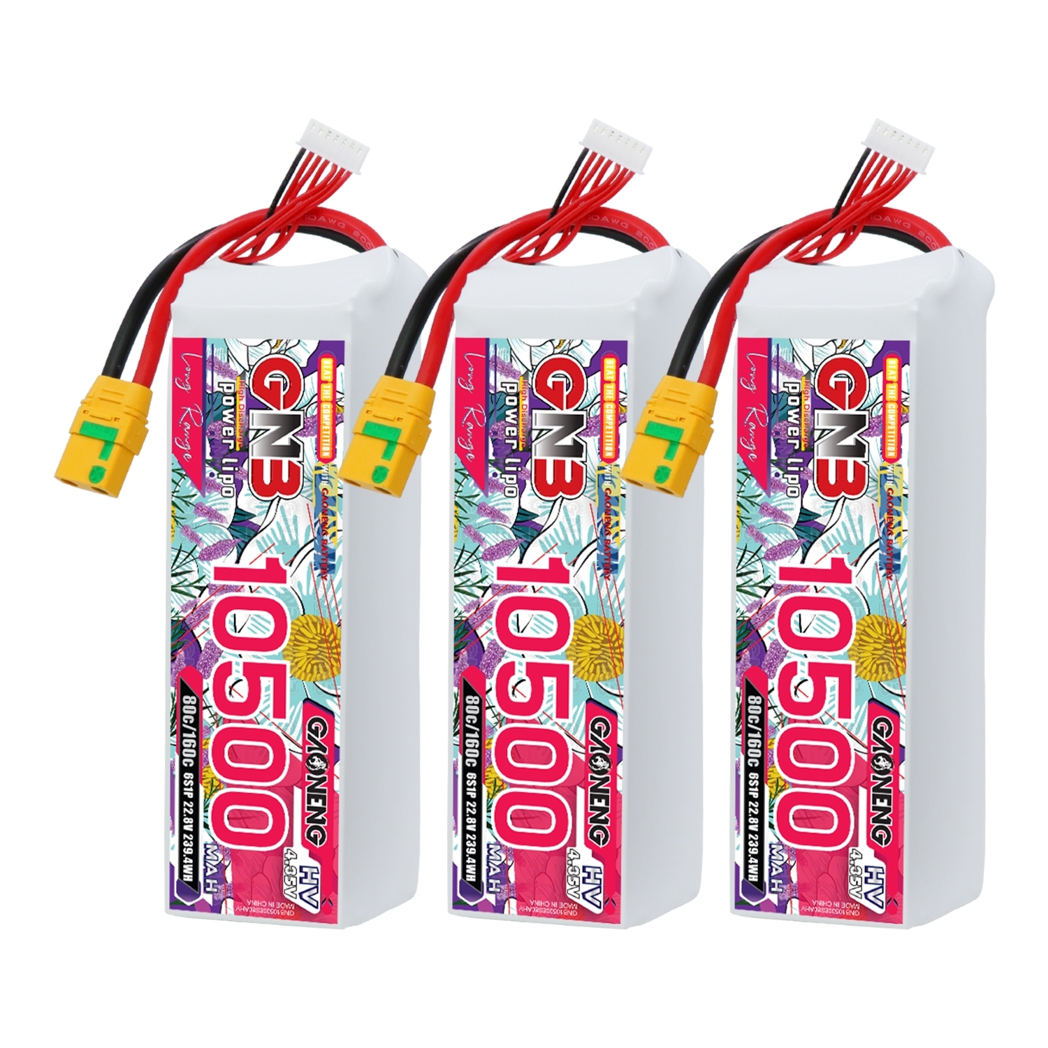 GAONENG GNB 6S 22.8V HV 10500mAh 80C RC LiPo Battery XT90S