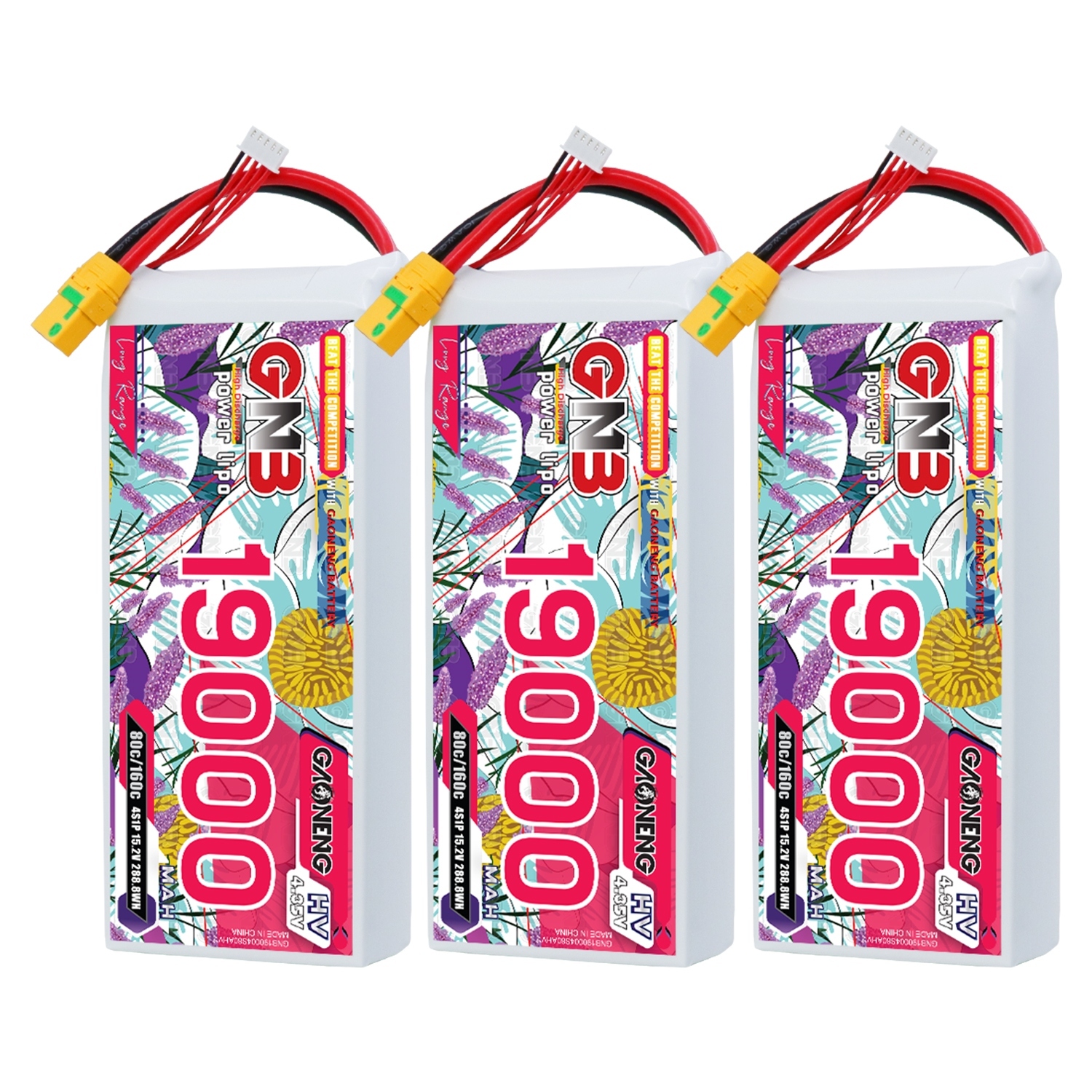 GAONENG GNB 4S 15.2V HV 19000mAh 80C RC LiPo Battery XT90S