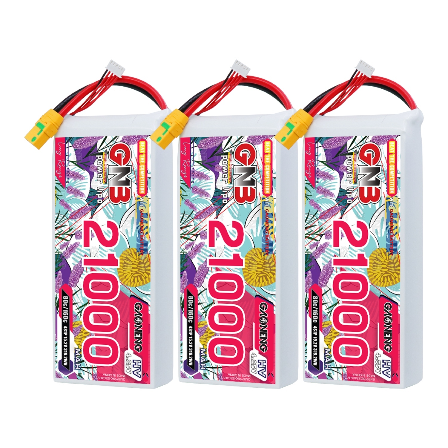 GAONENG GNB 4S 15.2V HV 21000mAh 80C RC LiPo Battery XT90S