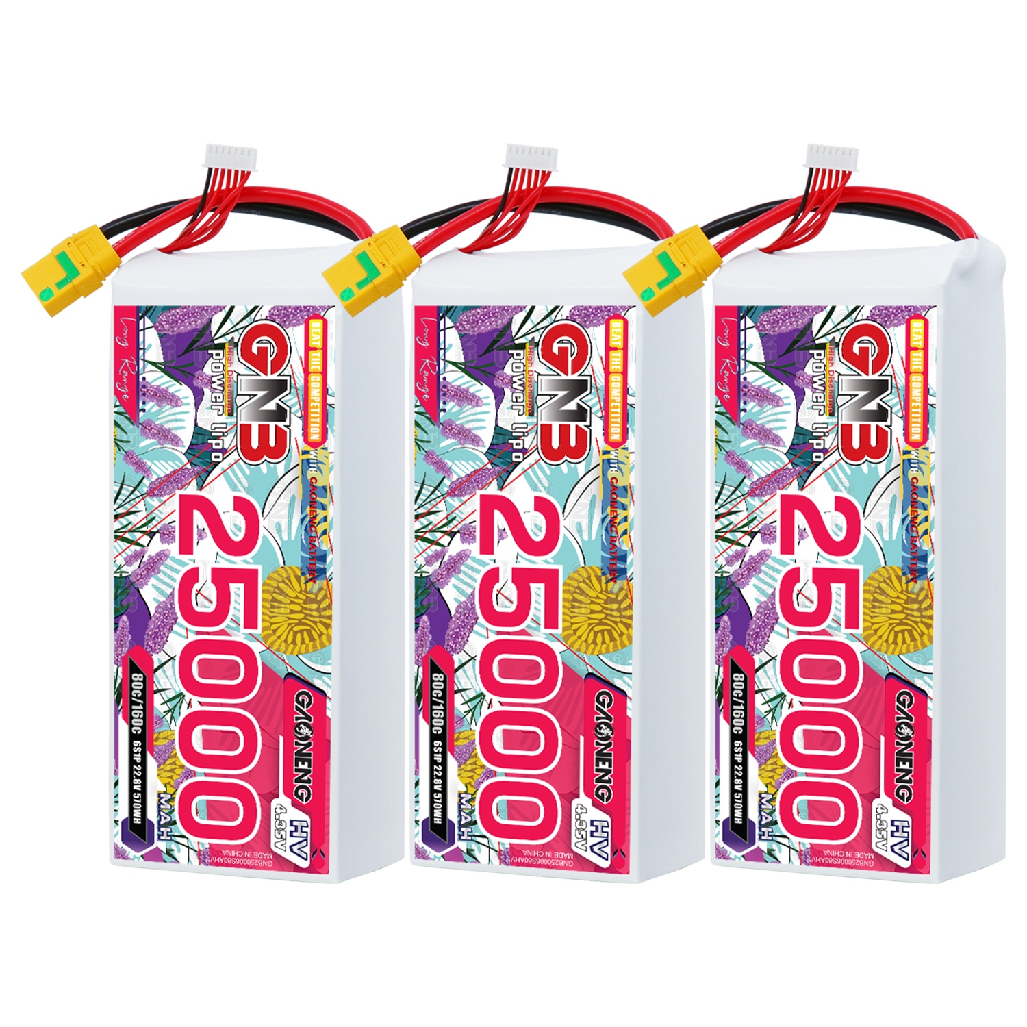 GAONENG GNB 6S 22.8V HV 25000mAh 80C RC LiPo Battery XT90S