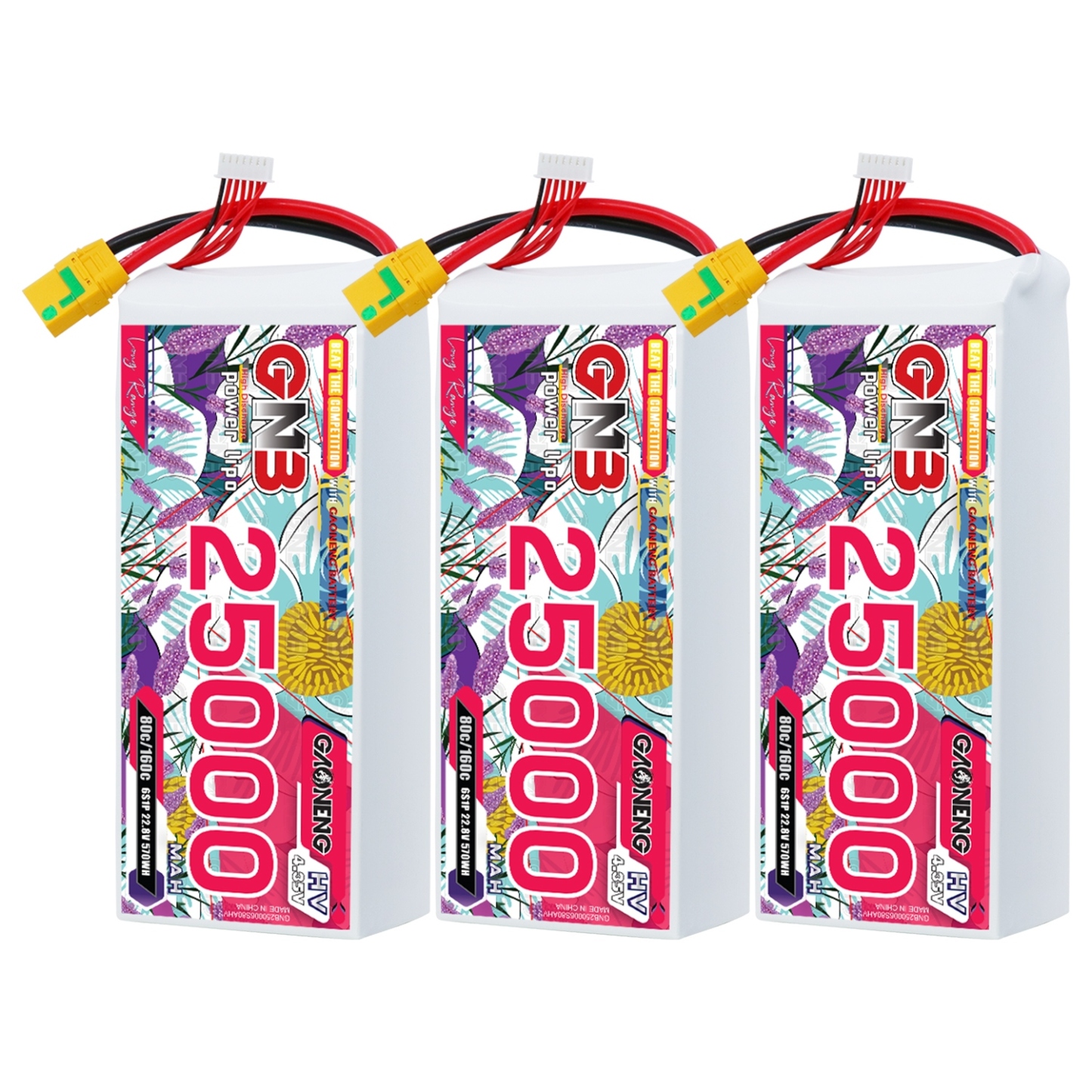 GAONENG GNB 6S 22.8V HV 25000mAh 80C RC LiPo Battery XT90S