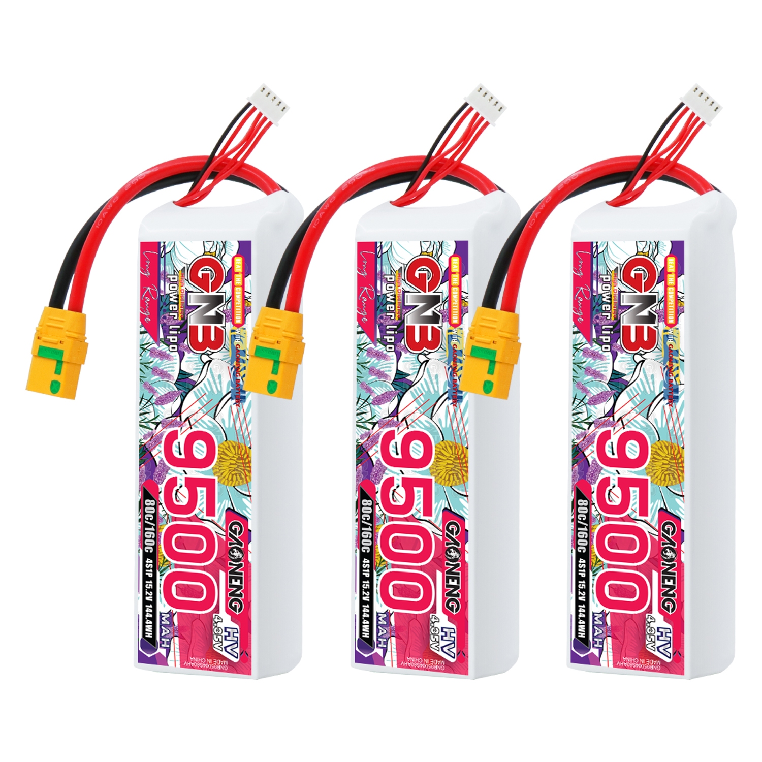 GAONENG GNB HV 4S 15.2V 9500mAh 80C XT90S LiPo Battery