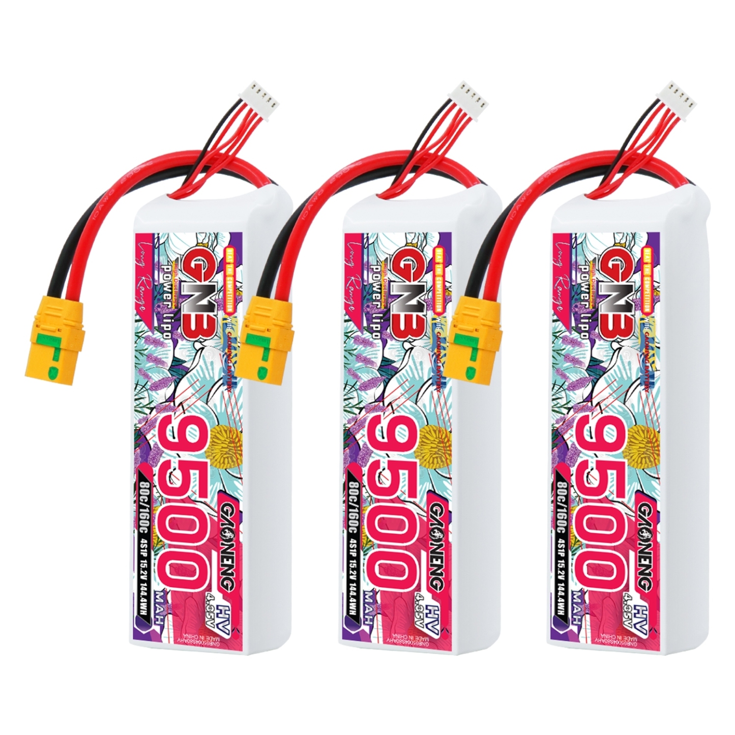GAONENG GNB HV 4S 15.2V 9500mAh 80C XT90S LiPo Battery