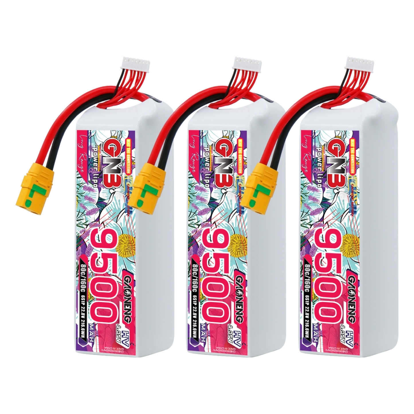 GAONENG GNB HV 6S 22.8V 9500mAh 80C LiPo Battery XT90S