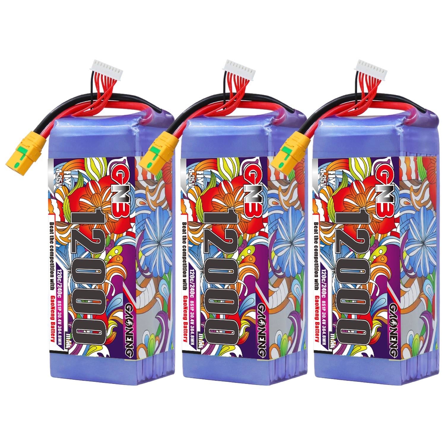 GAONENG GNB 8S1P 30.4V HV 12000mAh 120C LiPo Battery XT90S