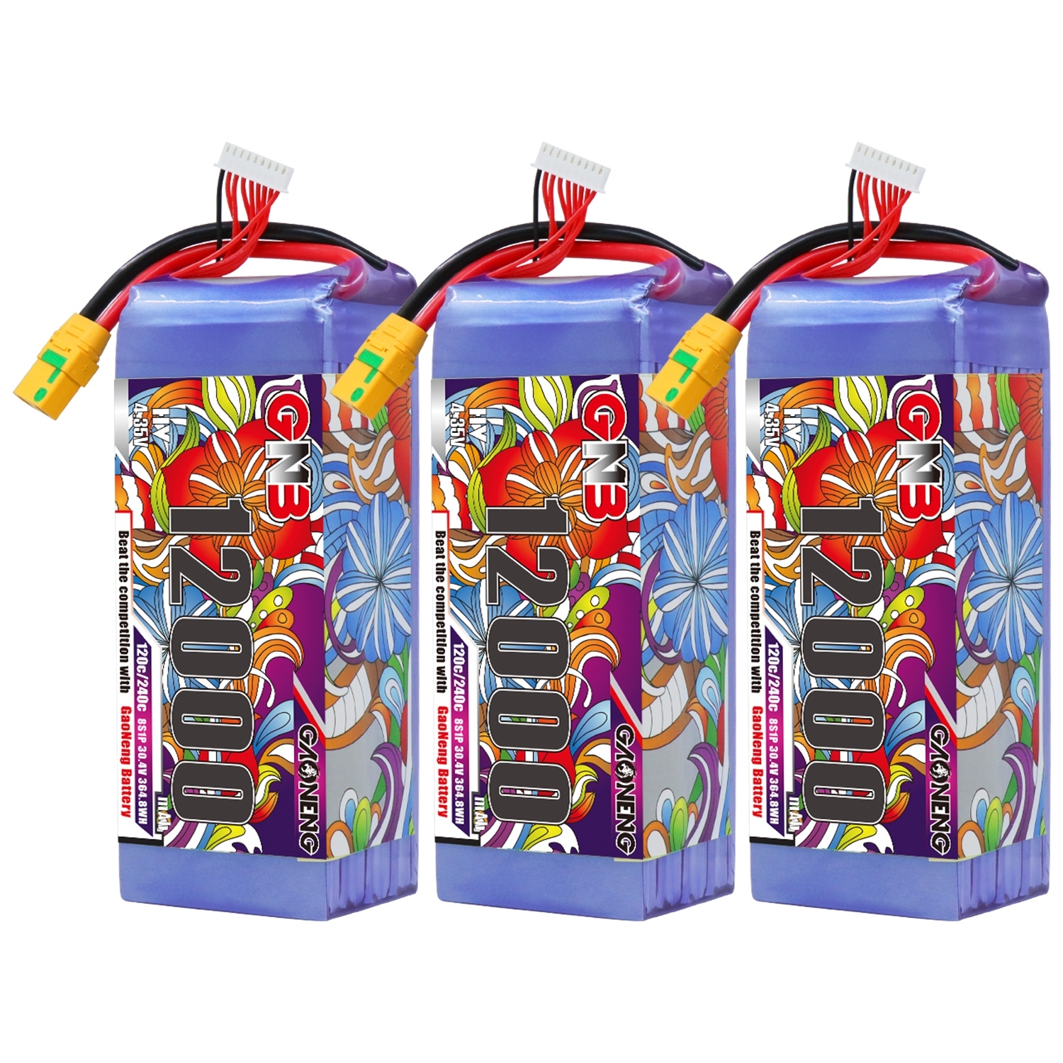 GAONENG GNB 8S1P 30.4V HV 12000mAh 120C LiPo Battery XT90S