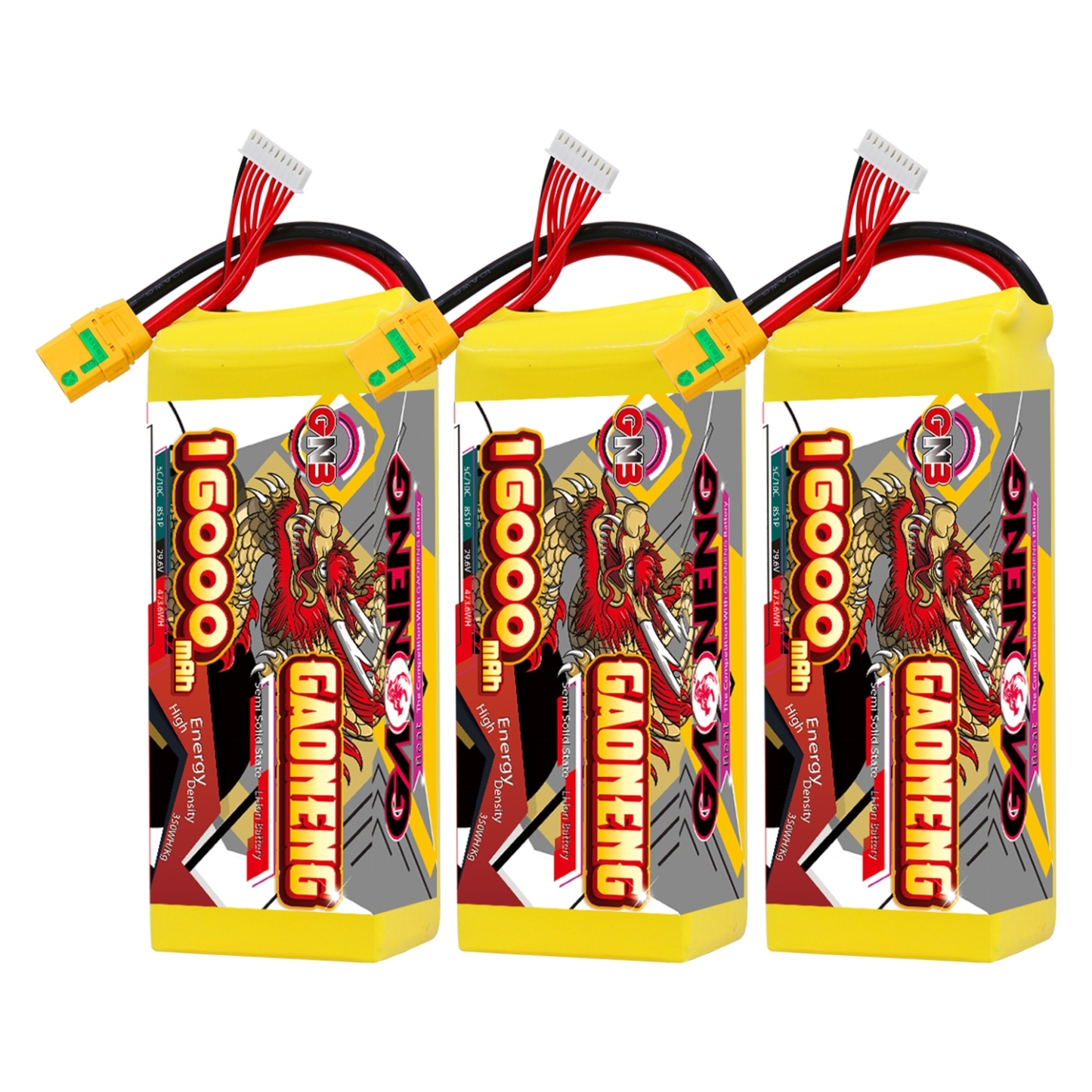 GAONENG GNB 16000mah 8S 29.6V 5C XT90S Semi Solid State Li-ion Battery 350WH/kg