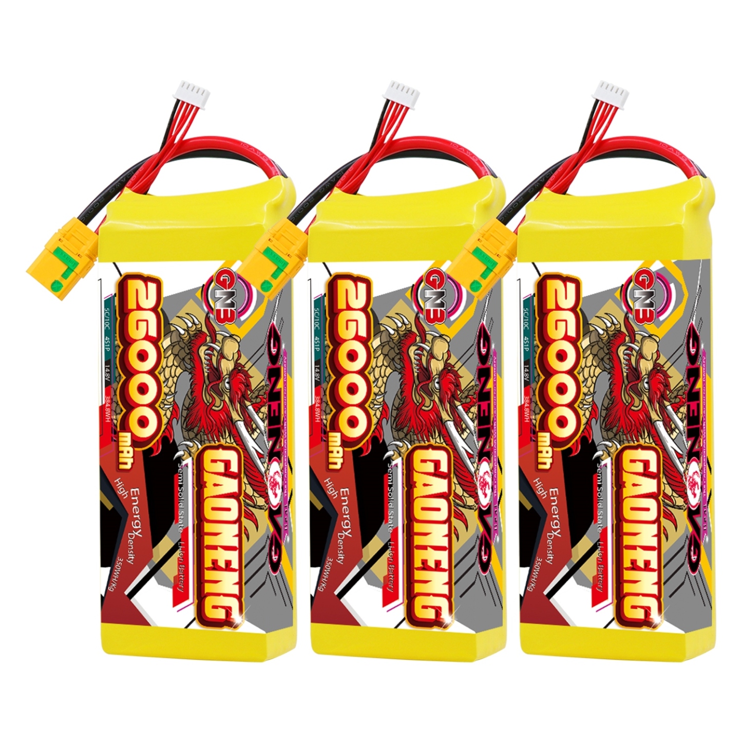 GAONENG GNB 26000mah 4S 14.8V 5C XT90S Semi Solid State Li-ion Battery 350WH/kg