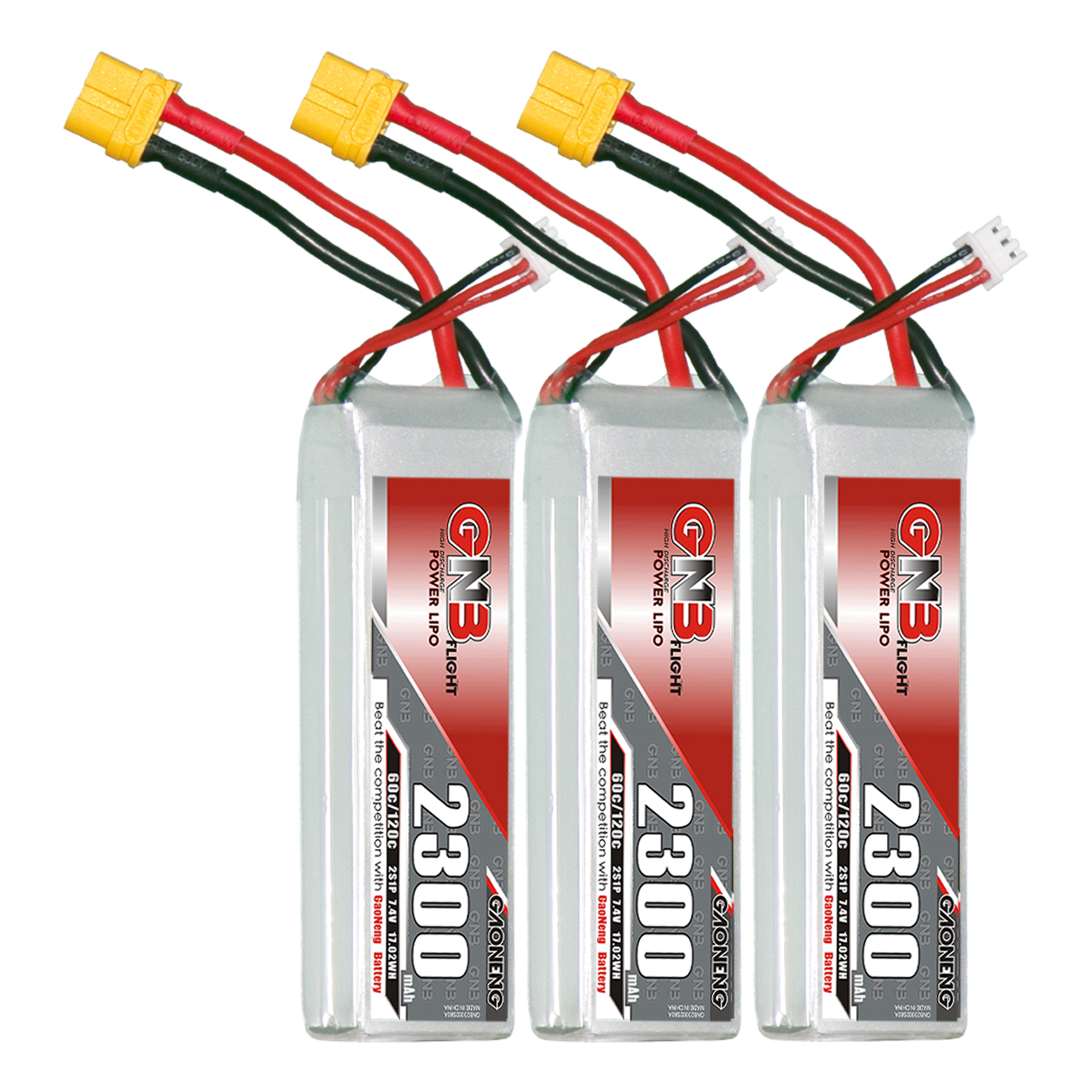 GAONENG GNB 2S 7.4V 2300mAh 60C LiPo Battery XT60 Connector