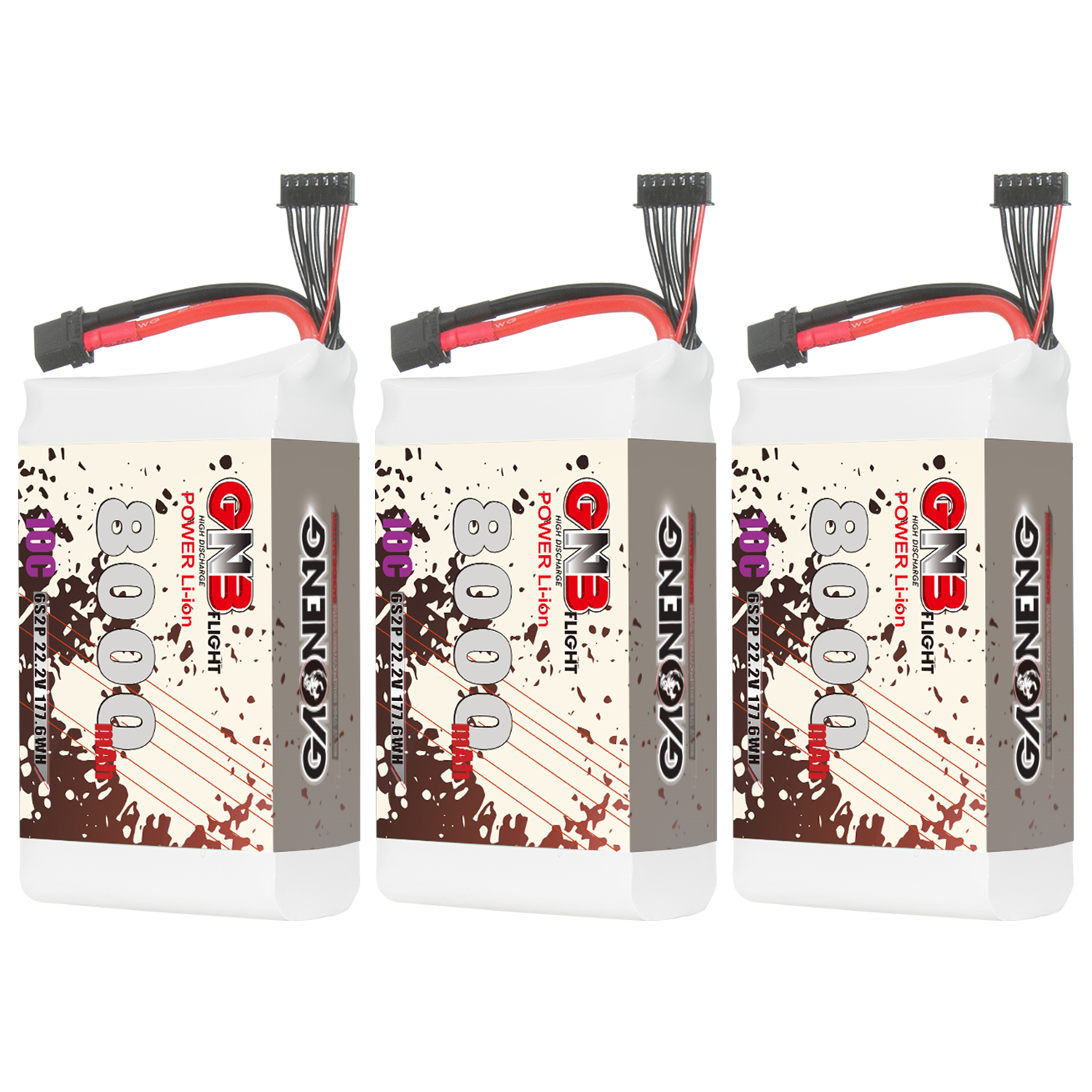 GAONENG GNB 6S 22.2V 8000mAh 10C XT60 Li-ion Battery made with Lishen 21700