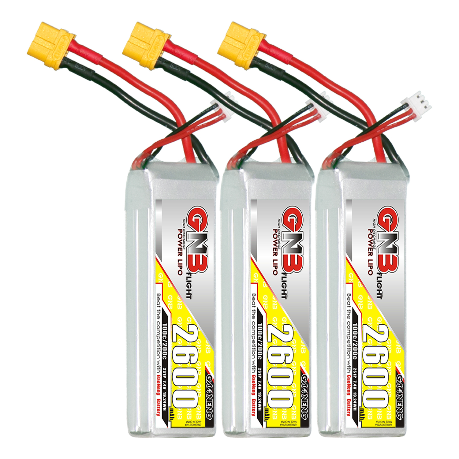 GAONENG GNB 2S 7.4V 2600mAh 100C LiPo Battery XT60
