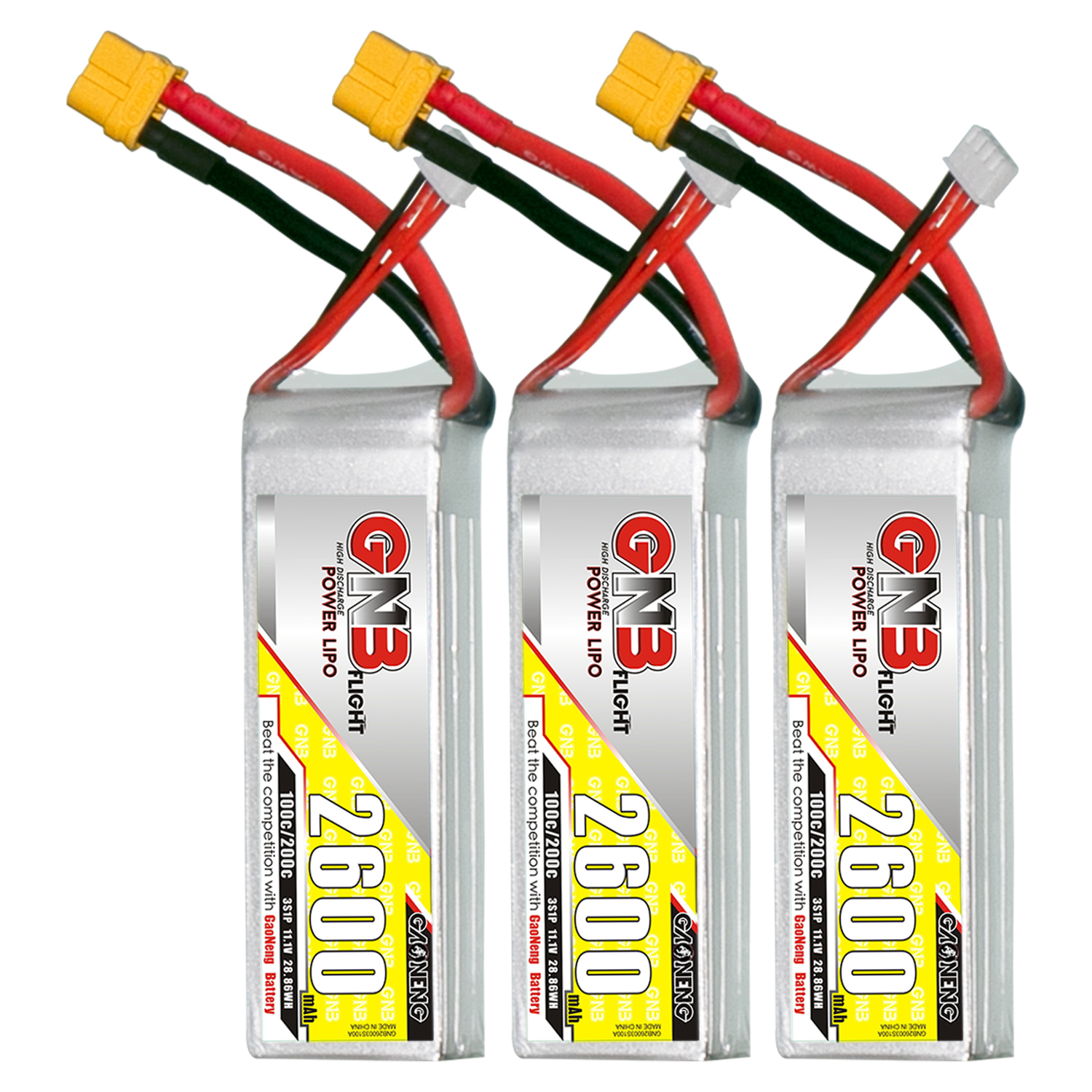 GAONENG GNB 3S 11.1V 2600mAh 100C XT60 LiPo Battery
