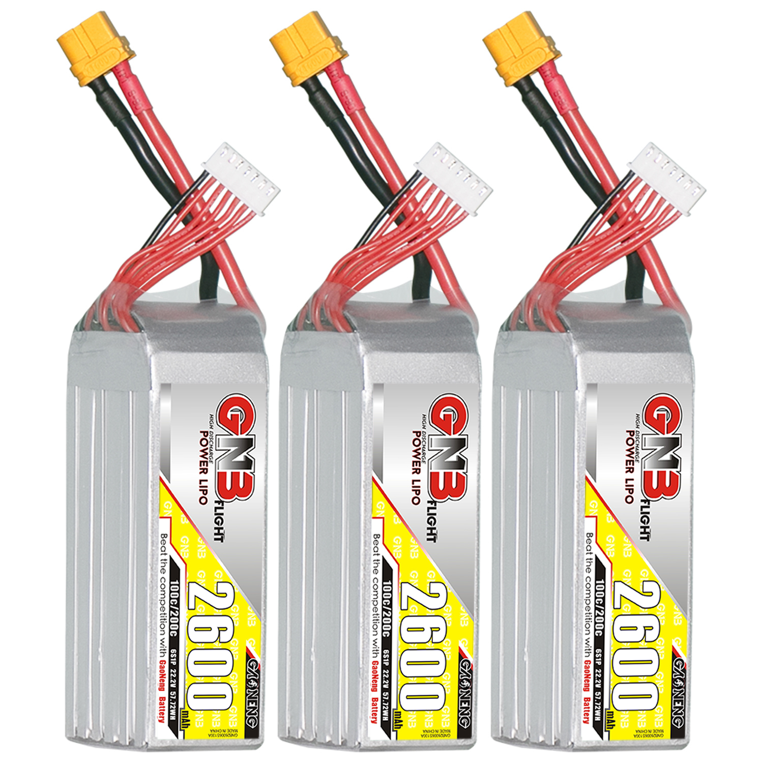 GAONENG GNB 6S 22.2V 2600mAh 100C XT60 LiPo Battery