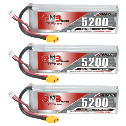 GAONENG GNB 2S 7.4V 5200mAh 60C LiPo Battery XT60
