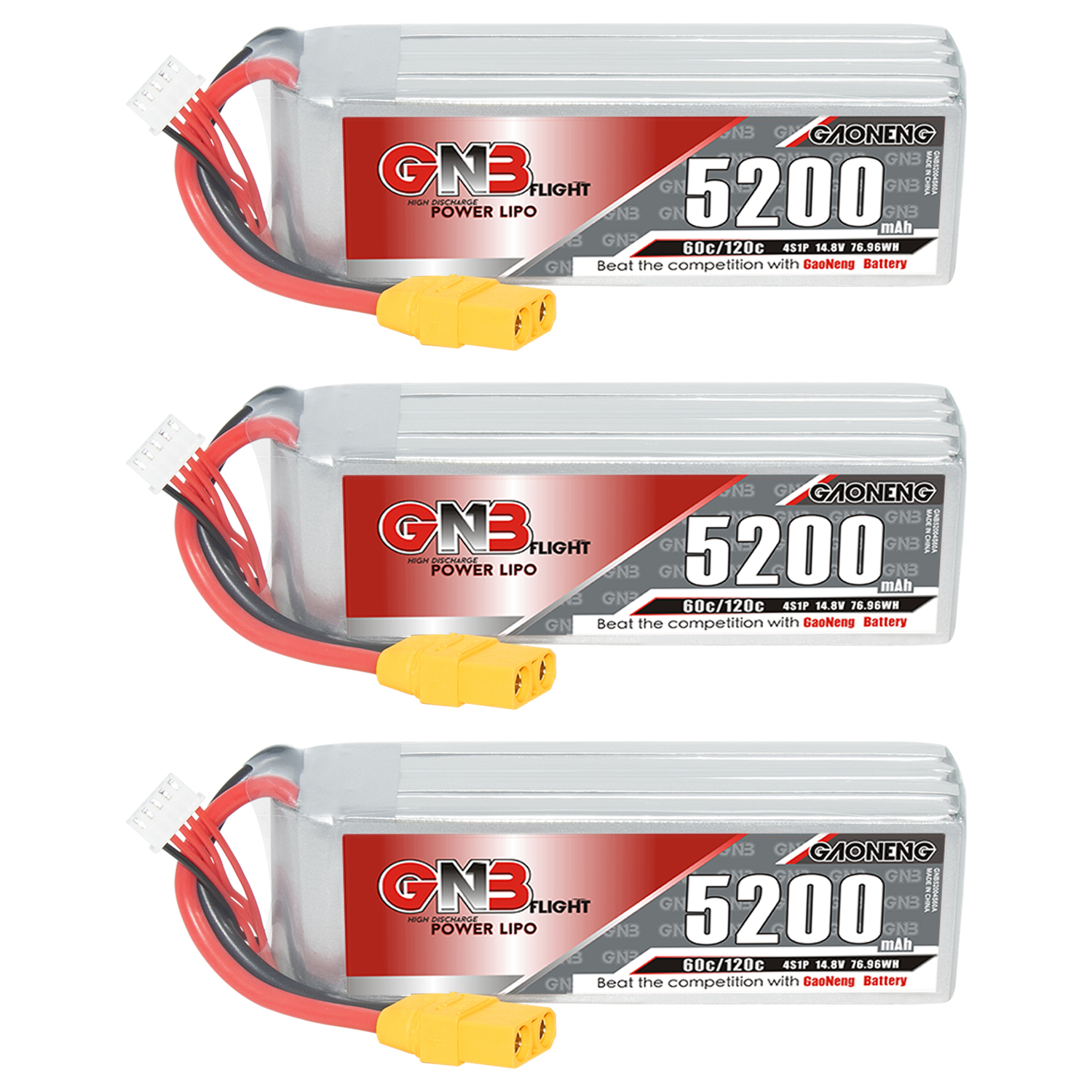 GAONENG GNB 4S 14.8V 5200mAh 60C LiPo Battery XT90