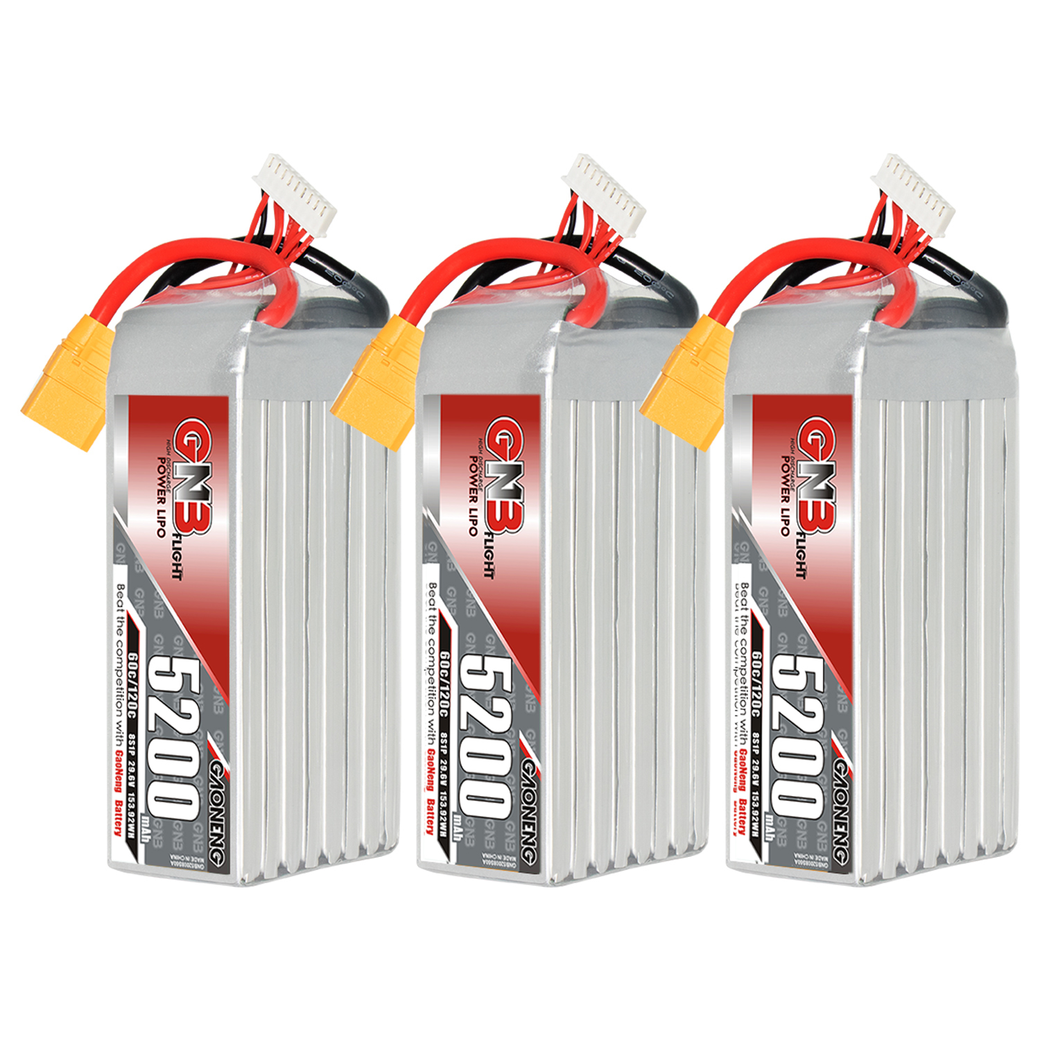 GAONENG GNB 8S 29.6V 5200mAh 60C LiPo Battery XT90