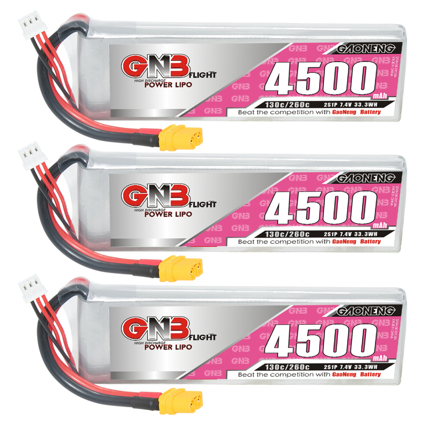 GAONENG GNB 2S 7.4V 4500mAh 130C LiPo Battery XT60