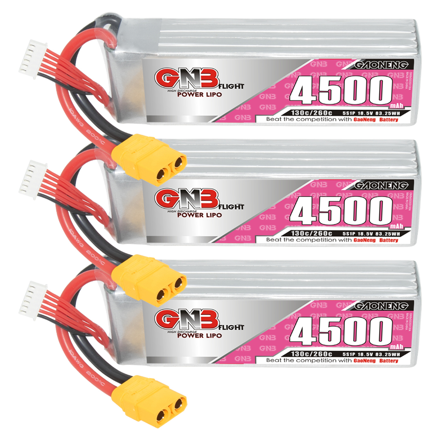 GAONENG GNB 5S 18.5V 4500mAh 130C LiPo Battery XT90