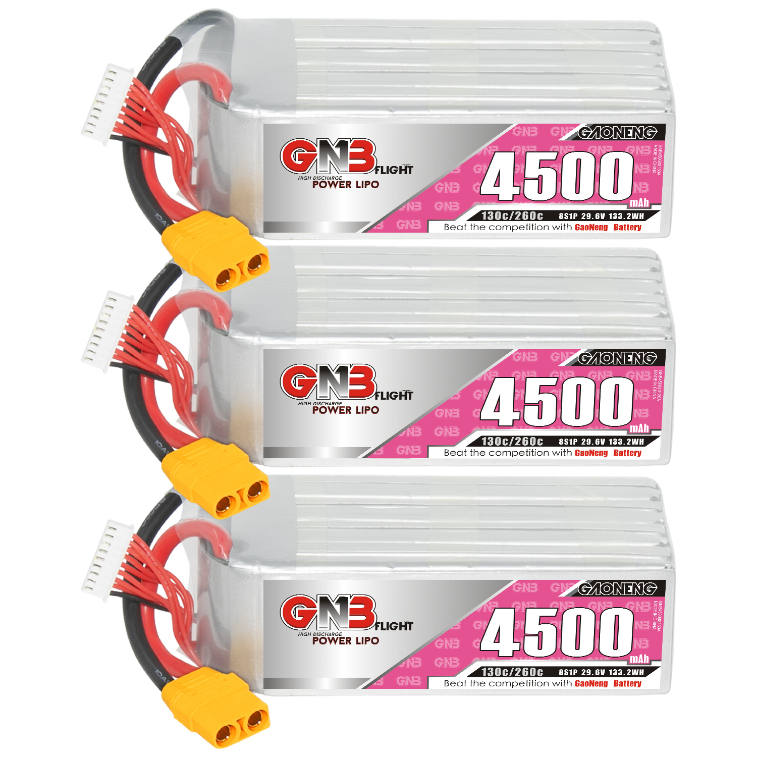 GAONENG GNB 8S 29.6V 4500mAh 130C LiPo Battery XT90