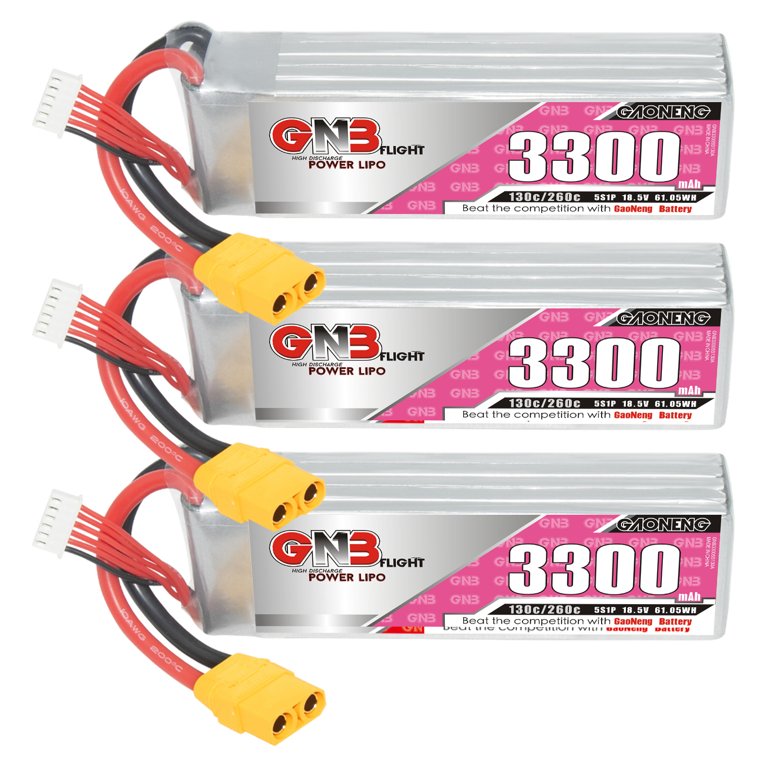 GAONENG GNB 5S 18.5V 3300mAh 130C LiPo Battery XT90