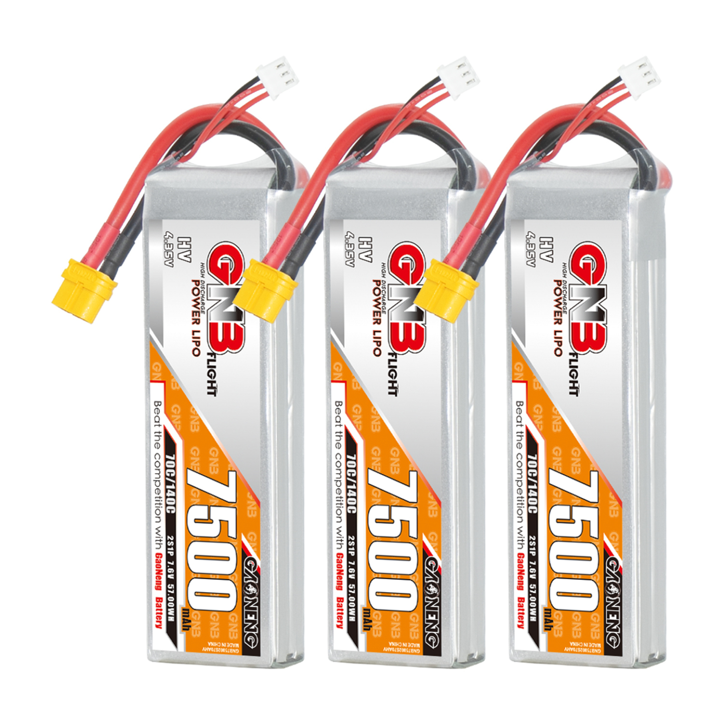 GAONENG GNB HV 2S 7.6V 7500mAh 70C LiPo Battery XT60