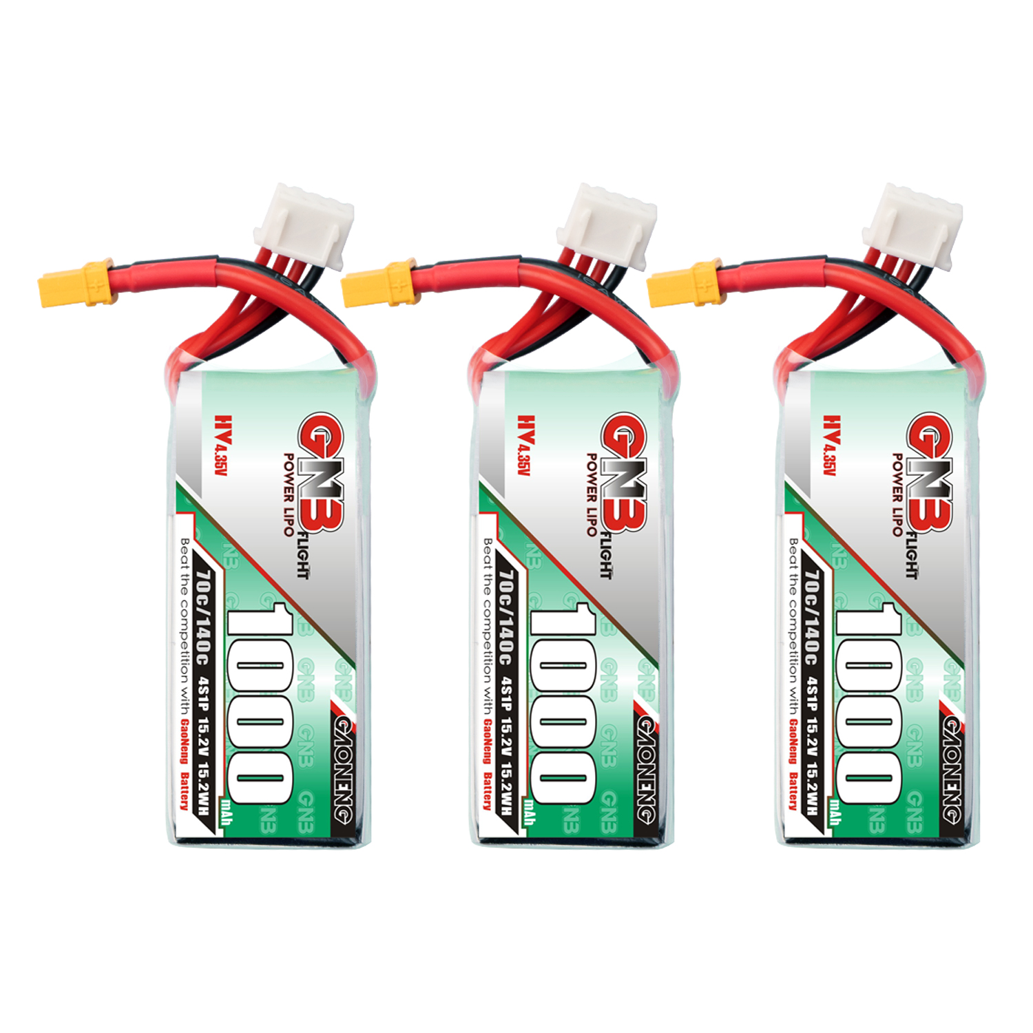 GAONENG GNB LiHV 4S 15.2V 1000mAh 70C XT30 LiPo Battery LongRange