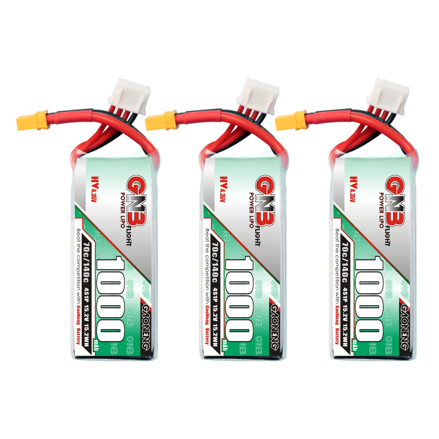 GAONENG GNB LiHV 4S 15.2V 1000mAh 70C XT30 LiPo Battery LongRange