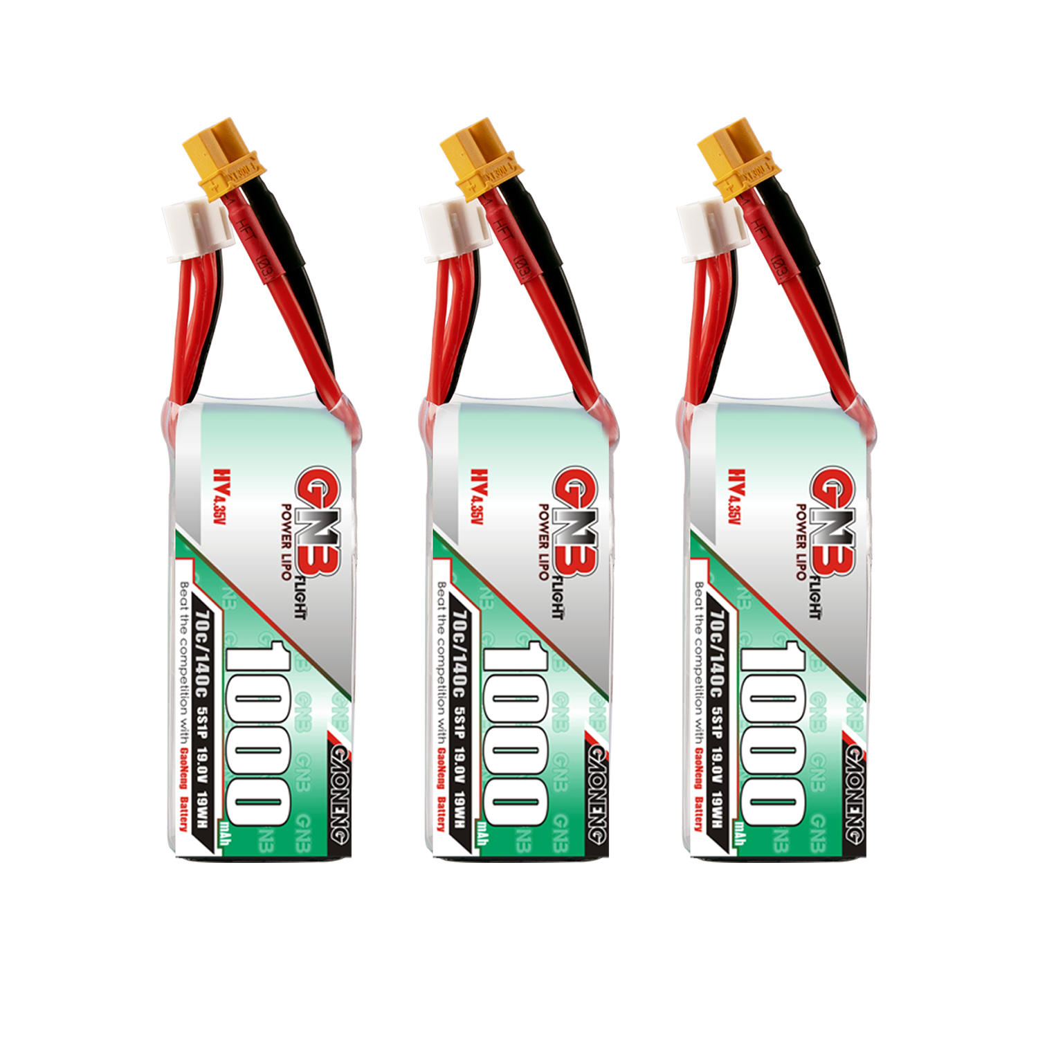 GAONENG GNB LiHV 5S 19V 1000mAh 70C XT30 LiPo Battery Long Range