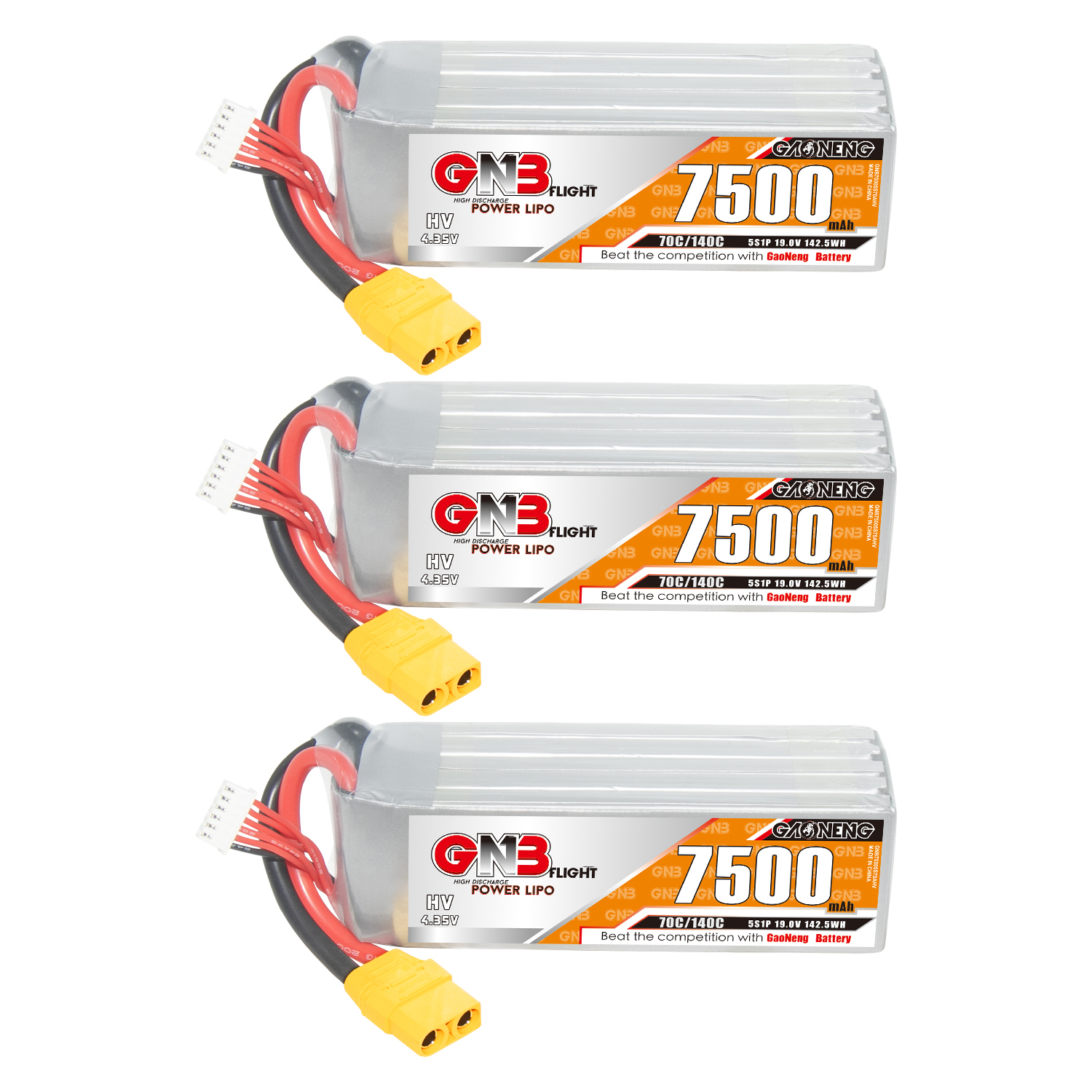 GAONENG GNB HV 5S 19V 7500mAh 70C XT90 LiPo Battery