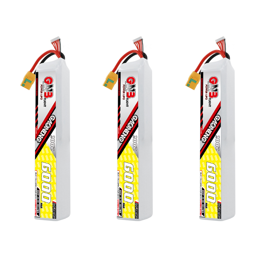 GAONENG GNB 6S 6S2P 22.2V 6000mAh 100C LiPo Battery XT90S