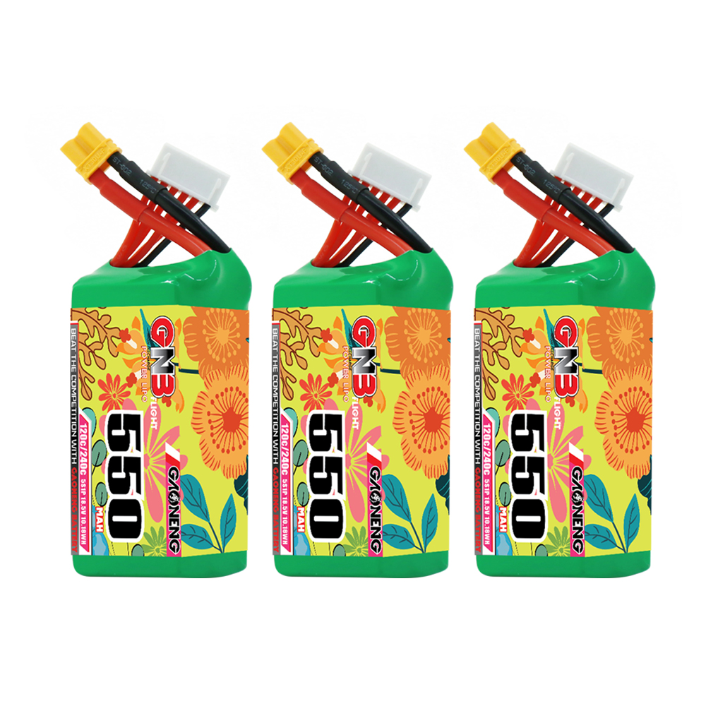 GAONENG GNB 5S 18.5V 550mAh 120C XT30 LiPo Battery Square Type