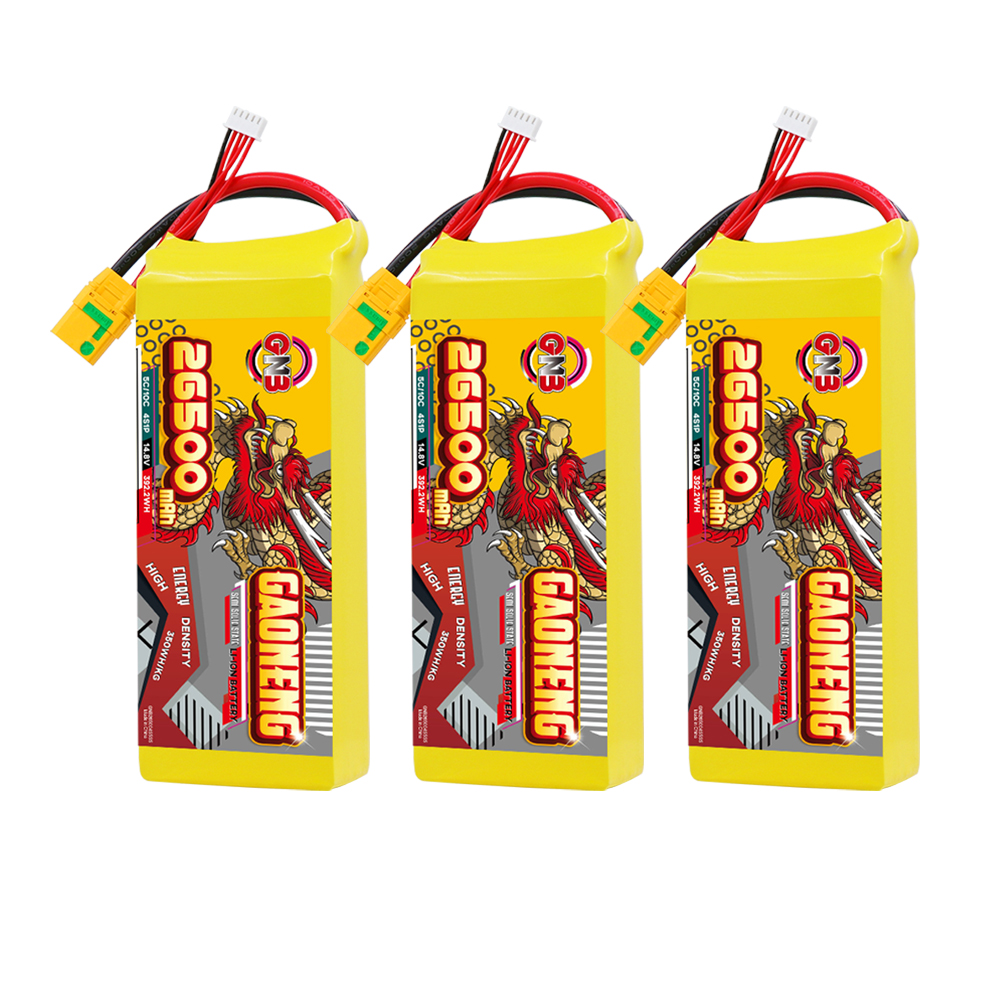 GAONENG GNB 26500mah 4S 14.8V 5C XT90S Semi Solid State Li-ion Battery 350WH/kg