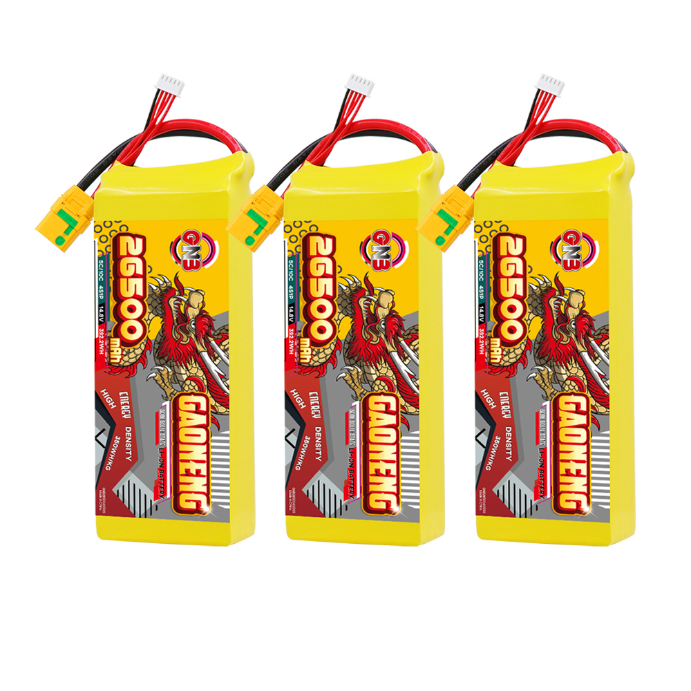GAONENG GNB 26500mah 4S 14.8V 5C XT90S Semi Solid State Li-ion Battery 350WH/kg