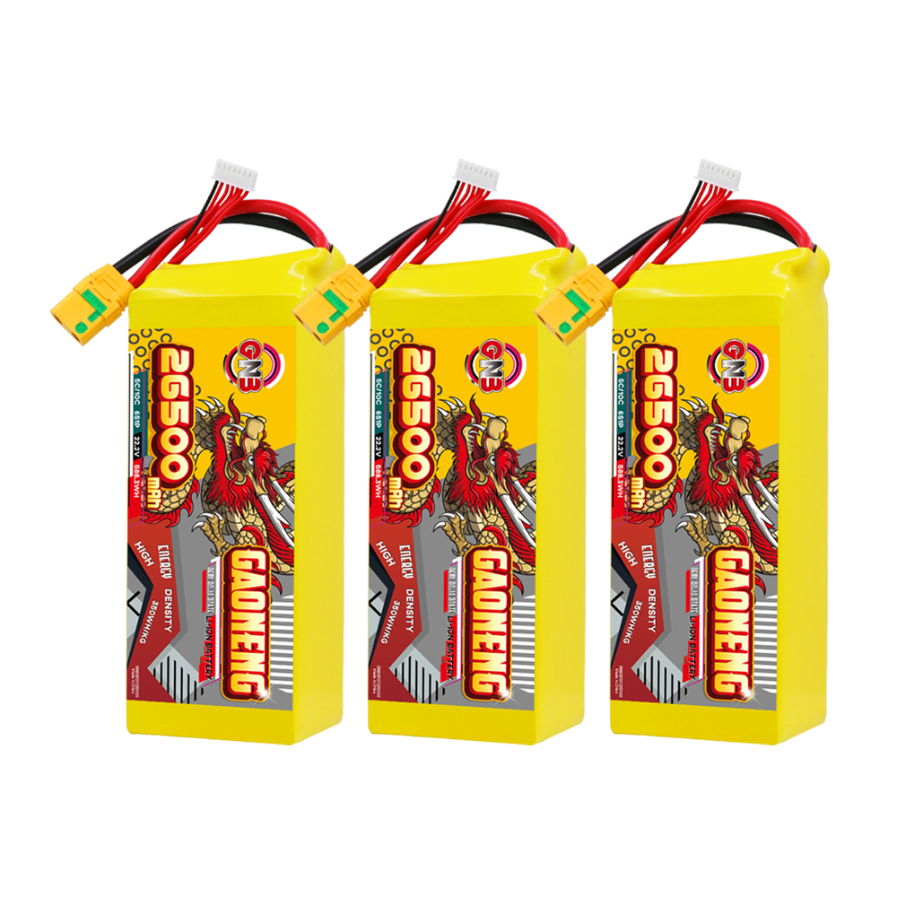 GAONENG GNB 26500mah 6S 22.2V 5C XT90S Semi Solid State Li-ion Battery 350WH/kg