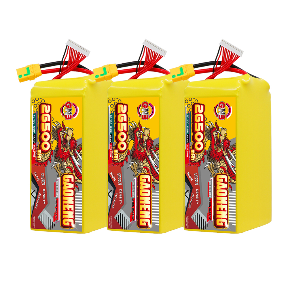 GAONENG GNB 26500mah 12S 44.4V 5C XT90S Semi Solid State Li-ion Battery 350WH/kg