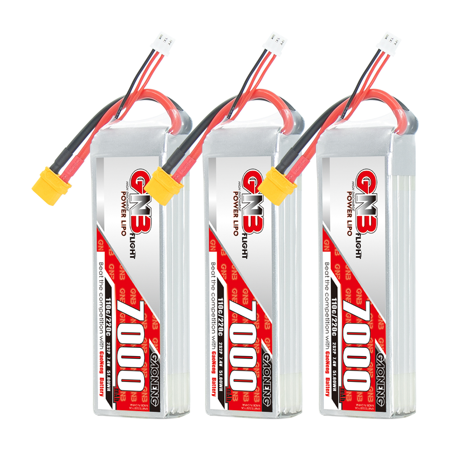 GAONENG GNB 2S 7.4V 7000mAh 110C LiPo Battery XT60