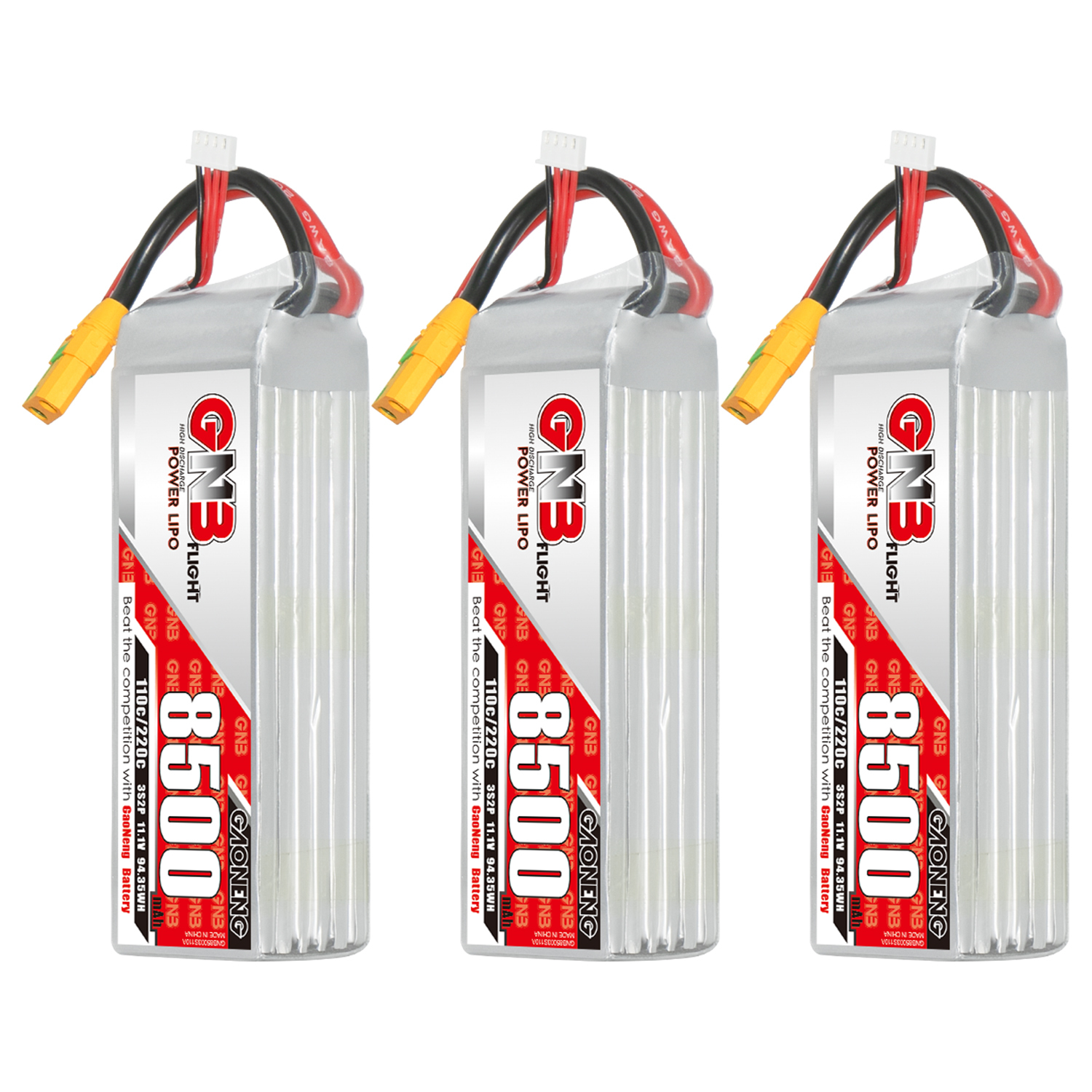 GAONENG GNB 3S 11.1V 8500mAh 110C RC LiPo Battery XT90S Anti Spark