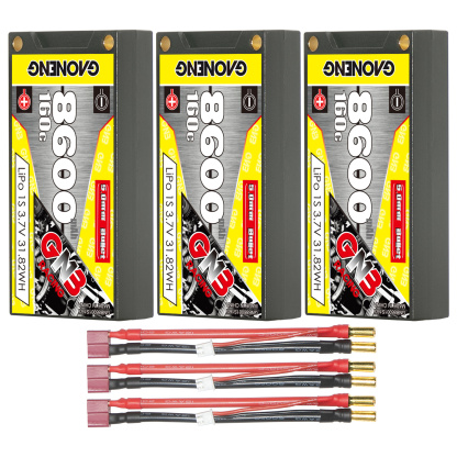GAONENG GNB 1S 3.7V 8600mAh 160C 5mm Bullet Hard Case LiPo Battery