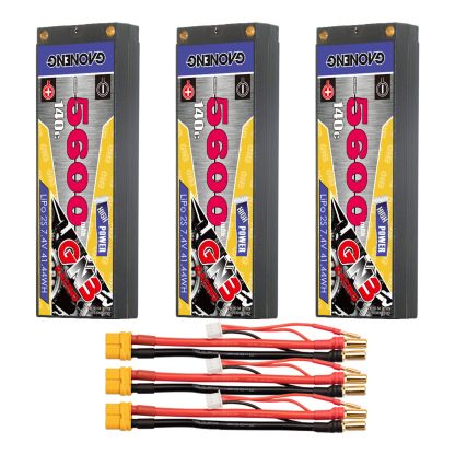 GAONENG GNB 2S 7.4V 5600mAh 140C LCG 5mm Bullet Hard Case LiPo Battery