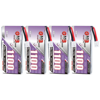 GAONENG GNB LiHV 1S 3.8V 1100mAh 60C PH2.0 Cabled LiPo Battery Long Range